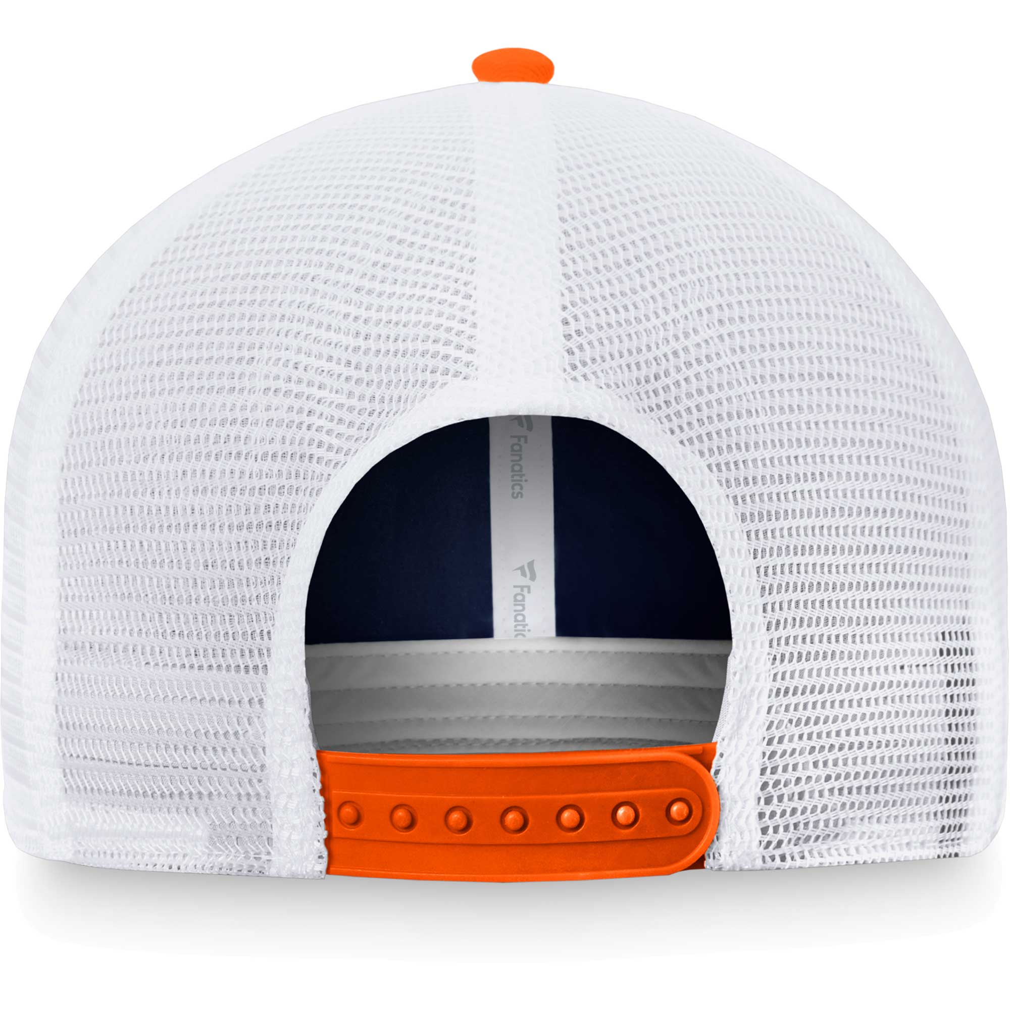 Houston Astros Fanatics Branded Two-Tone Patch Trucker Adjustable Hat - Navy/Orange - PersonalJerseys