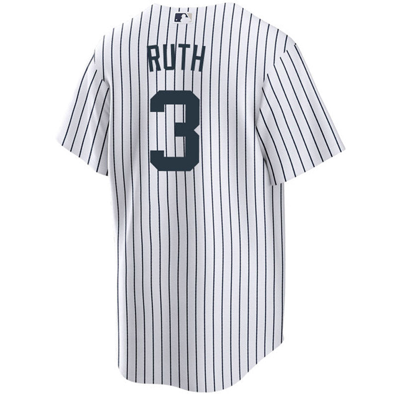 Youth New York Yankees Babe Ruth Replica Home Jersey - White - PersonalJerseys