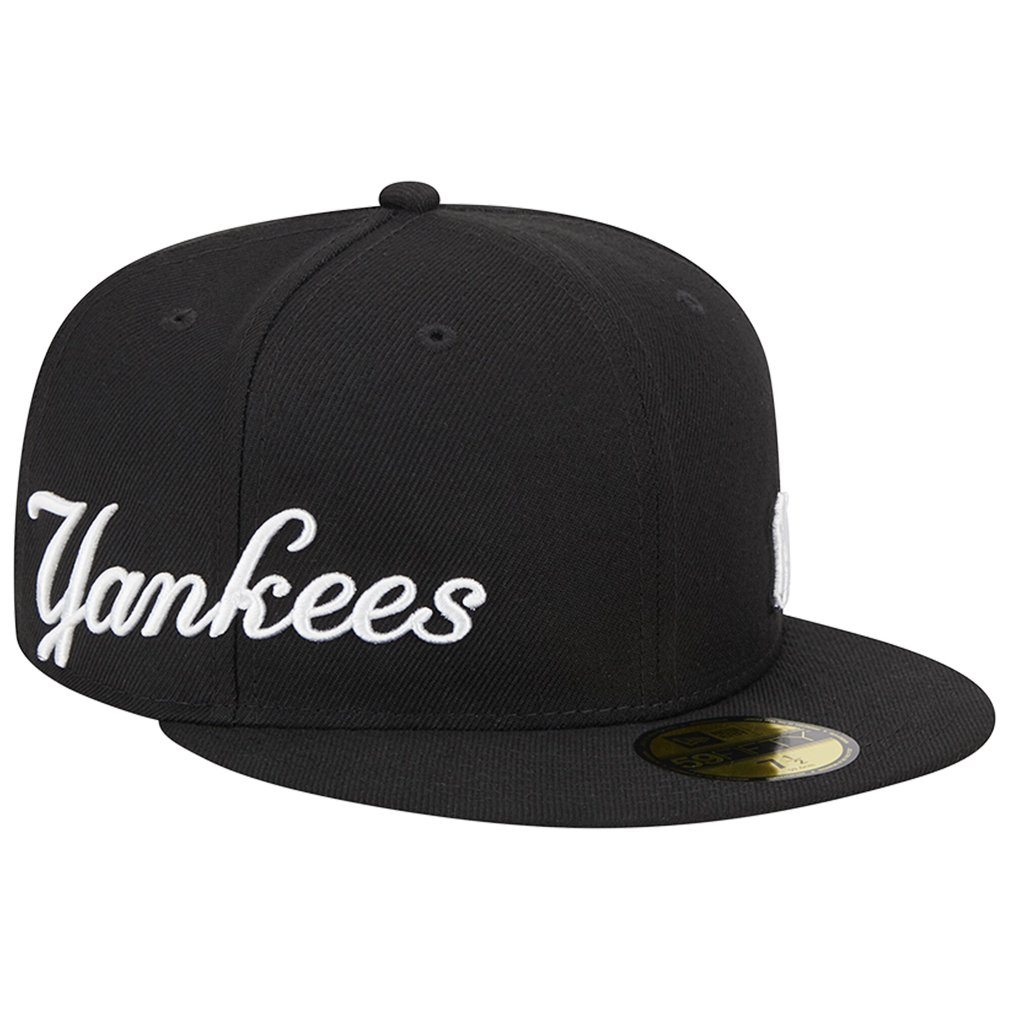 New York Yankees New Era Jersey 59FIFTY Fitted Hat - Black - PersonalJerseys