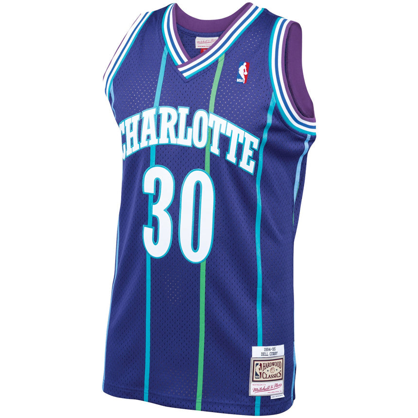 Men's Mitchell & Ness Dell Curry Purple Charlotte Hornets 1994-95 Hardwood Classics Swingman Jersey - PersonalJerseys