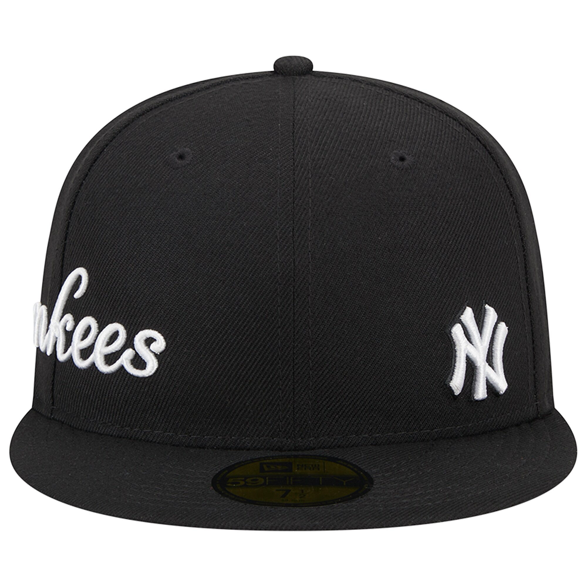 New York Yankees New Era Jersey 59FIFTY Fitted Hat - Black - PersonalJerseys