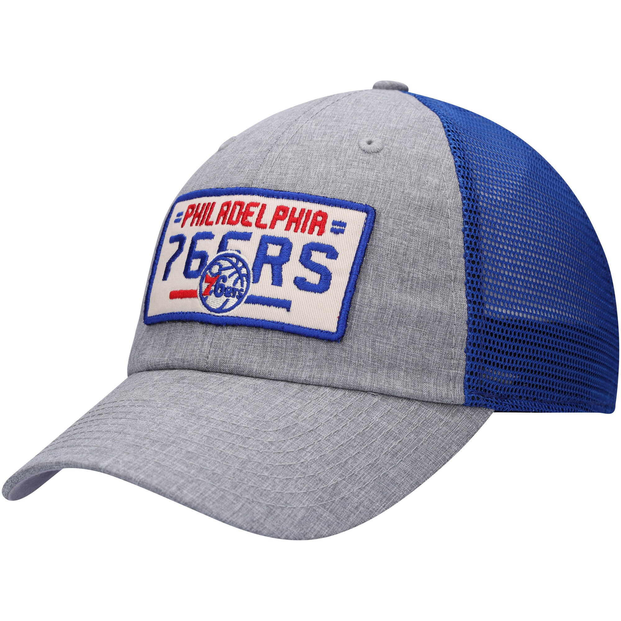 Philadelphia 76ers Lyndon Snapback Hat - Heather Gray/Royal - PersonalJerseys