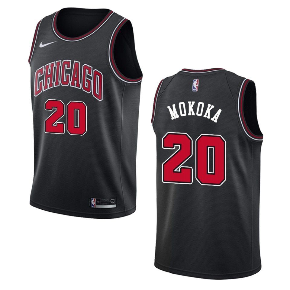 Men's Chicago Bulls #20 Adam Mokoka Statement Swingman Jersey - Black - Friend Lounge Store - Shop for All Things Jerseys Sports - PersonalJerseys