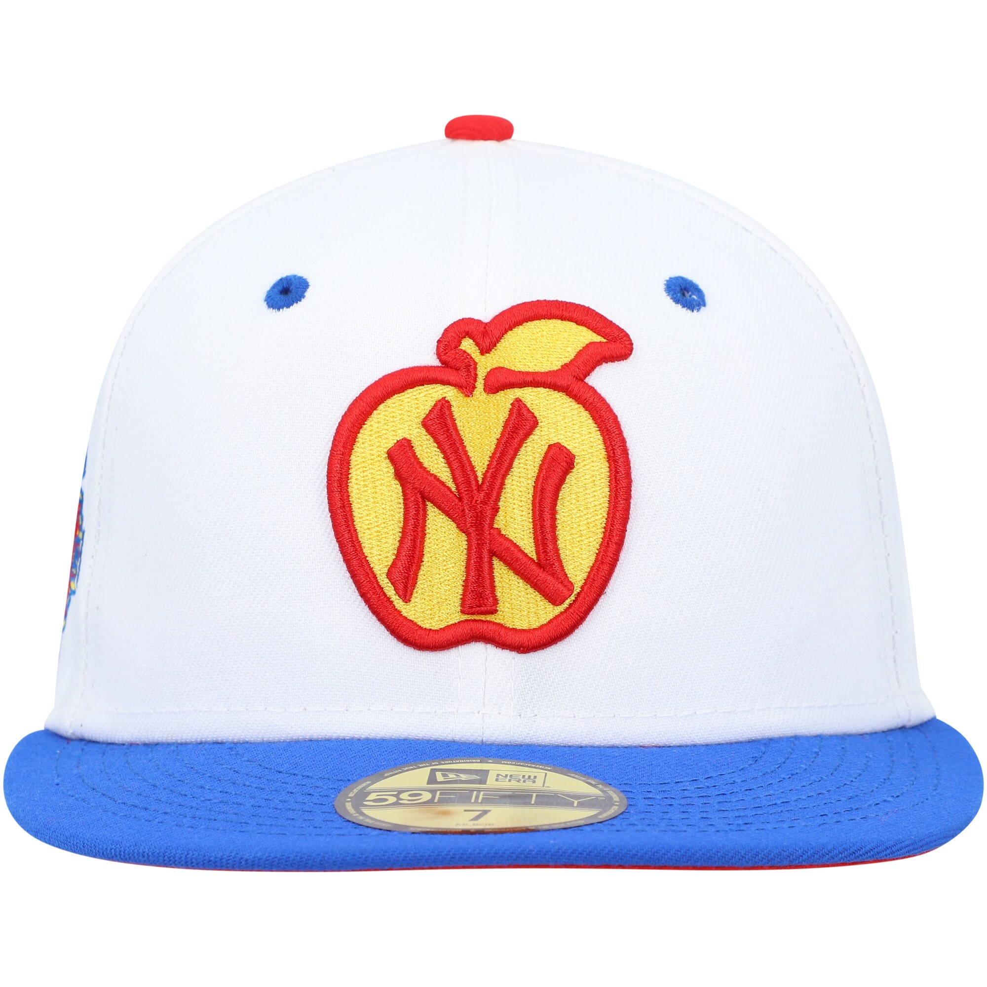 New York Yankees New Era 100th Anniversary Cherry Lolli 59FIFTY Fitted Hat - White/Royal - PersonalJerseys