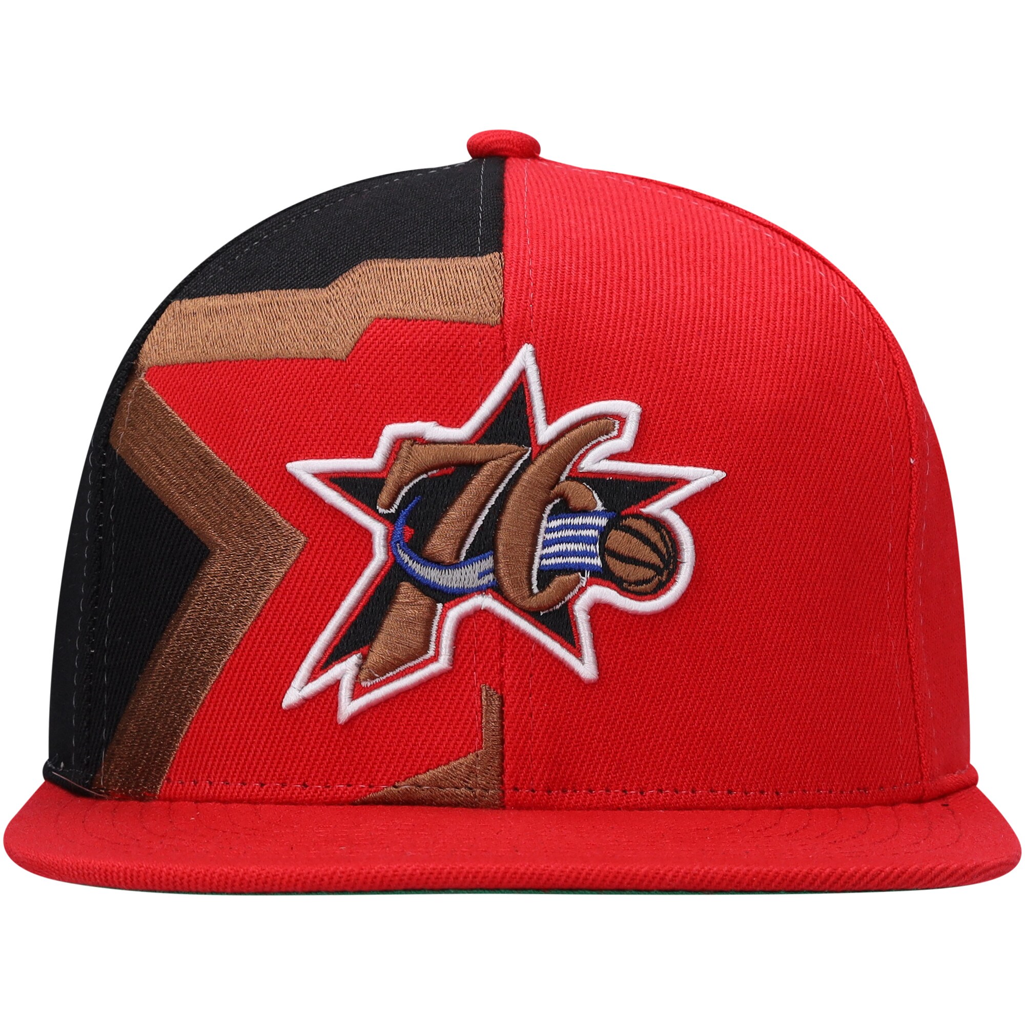 Philadelphia 76ers Mitchell & Ness Hardwood Classics Retroline Snapback Hat - Red - PersonalJerseys