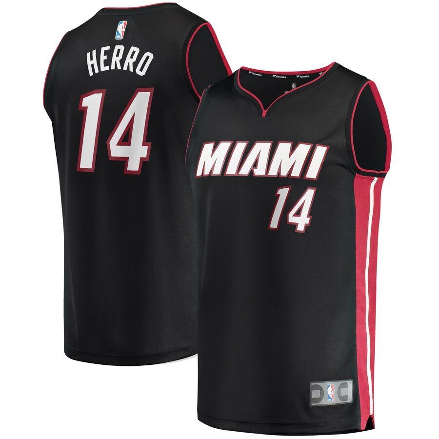 Tyler Herro Miami Heat Branded Fast Break Jersey Black - Icon Edition - Friend Lounge Store - Shop for All Things Jerseys Sports - PersonalJerseys