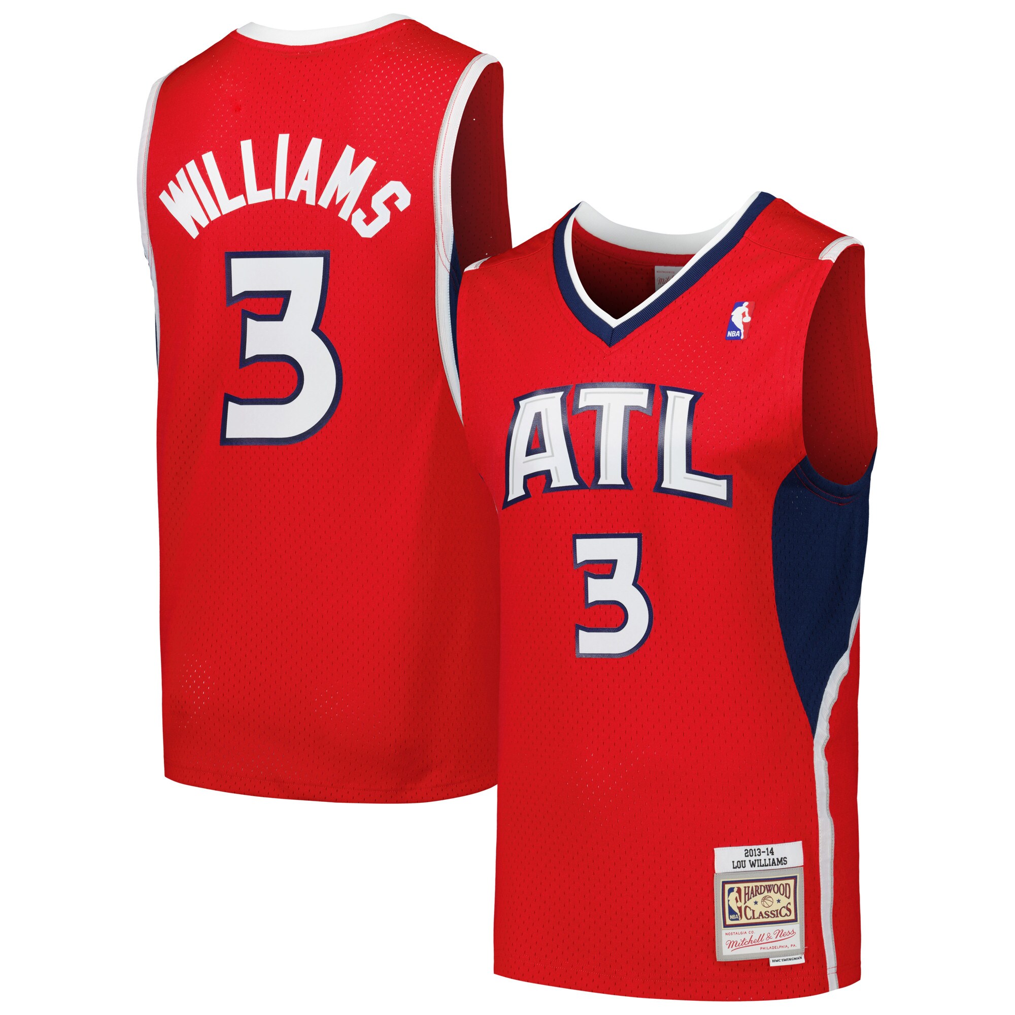 Lou Williams Atlanta Hawks Mitchell &Ness 2001/02 Hardwood Classics Swingman Jersey - Red - PersonalJerseys