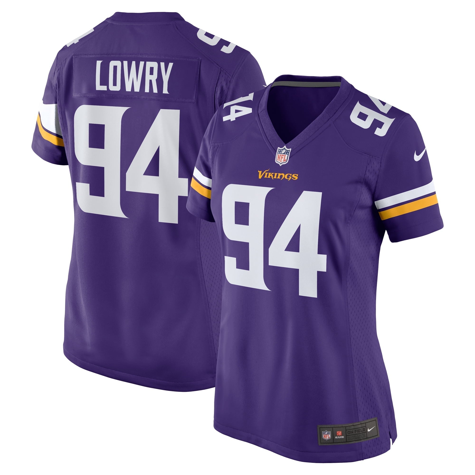 Women's Nike Dean Lowry Purple Minnesota Vikings Game Player Jersey - PersonalJerseys