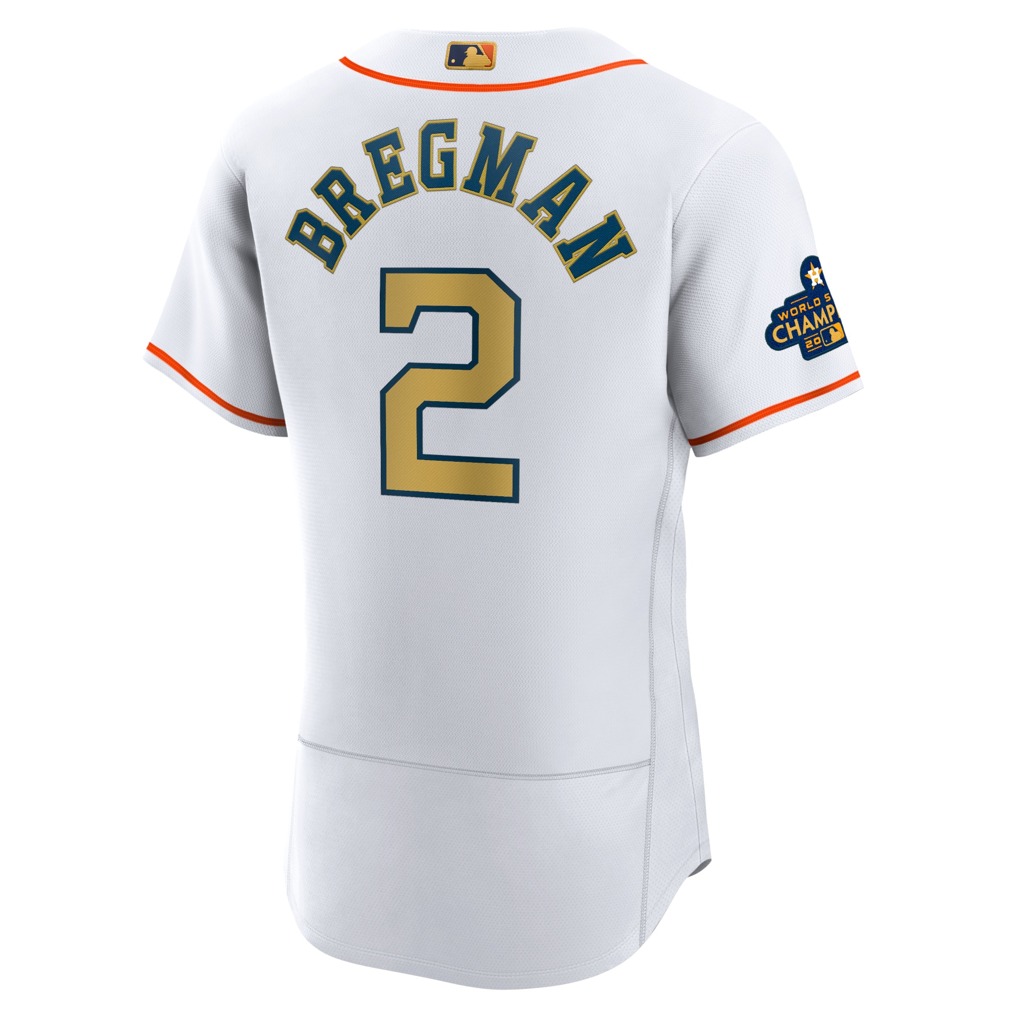 Houston Astros Alex Bregman White 2023 Gold Collection Authentic Player Jersey for Youth Women Men - Friend Lounge Store - Shop for All Things Jerseys Sports - PersonalJerseys