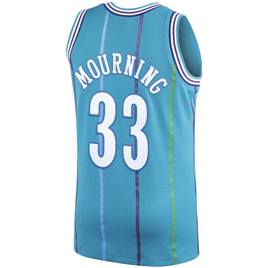 Men?ˉs Alonzo Mourning Charlotte Hornets 1992-93 Swingman Replica Jersey By Mitchell & Ness - PersonalJerseys