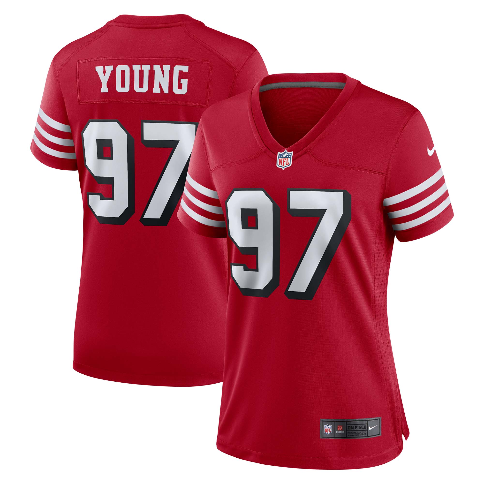San Francisco 49ers Bryant Young Scarlet Retired Alternate Game Jersey for Youth Women Men - Friend Lounge Store - Shop for All Things Jerseys Sports - PersonalJerseys