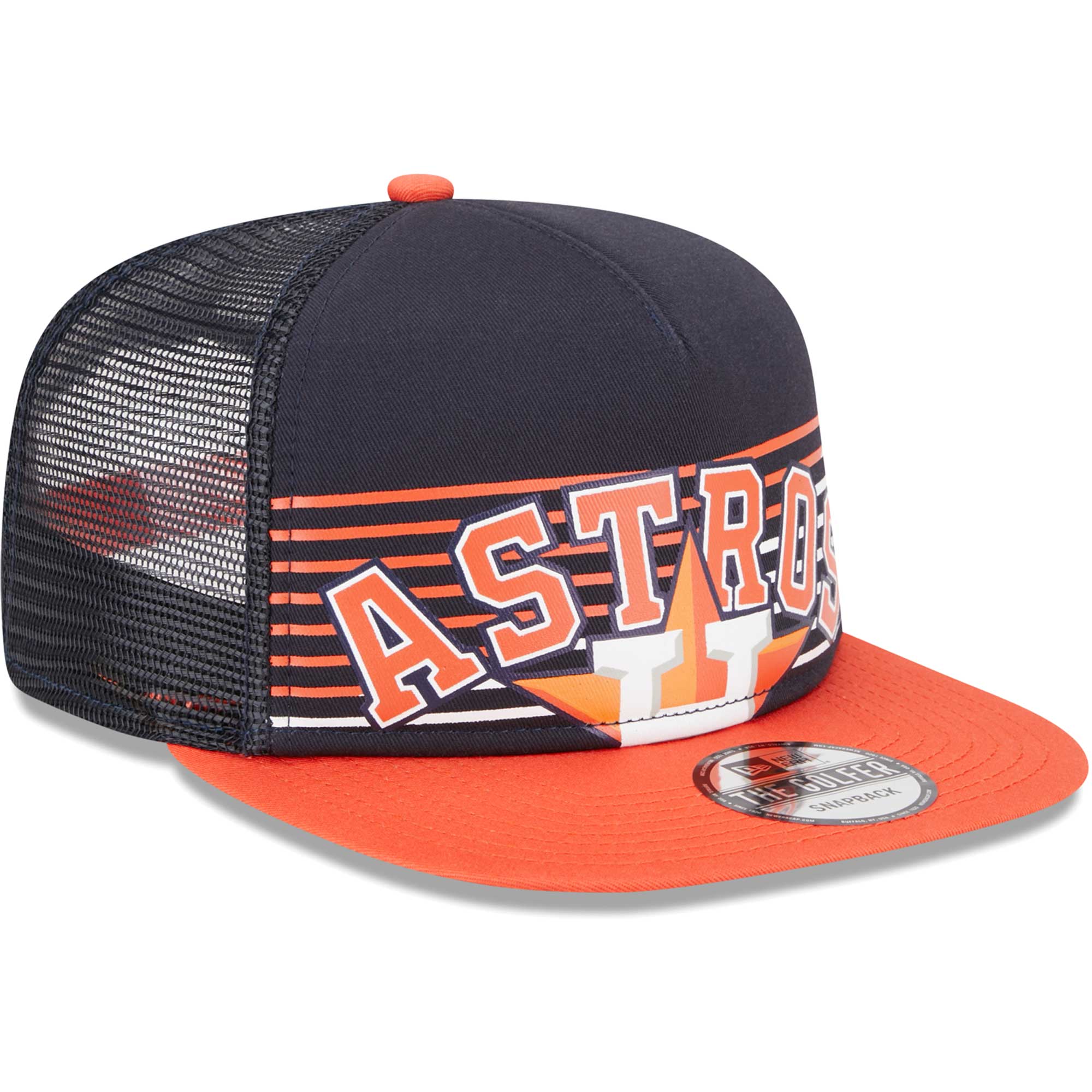 Houston Astros New Era Speed Golfer Trucker Snapback Hat - Navy - PersonalJerseys
