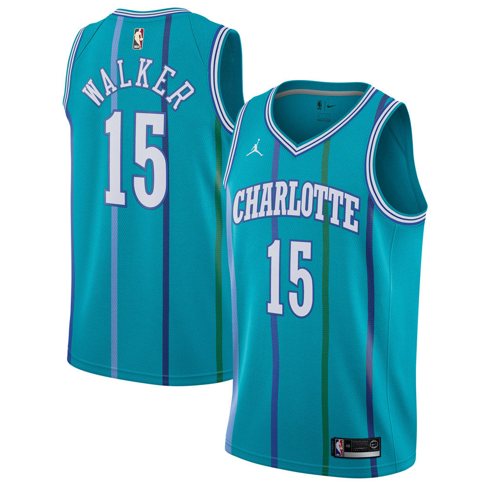 Men's Charlotte Hornets Kemba Walker Hardwood Classics Jersey - Teal - PersonalJerseys