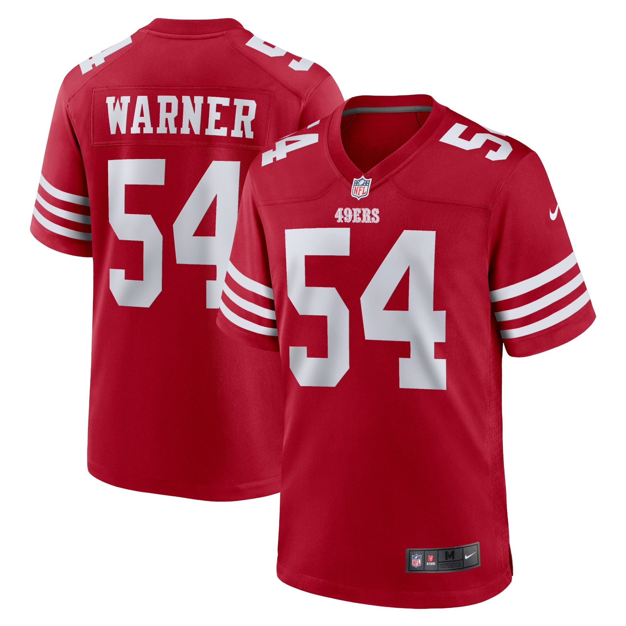 Men's Nike Fred Warner Scarlet San Francisco 49ers Player Game Jersey - PersonalJerseys