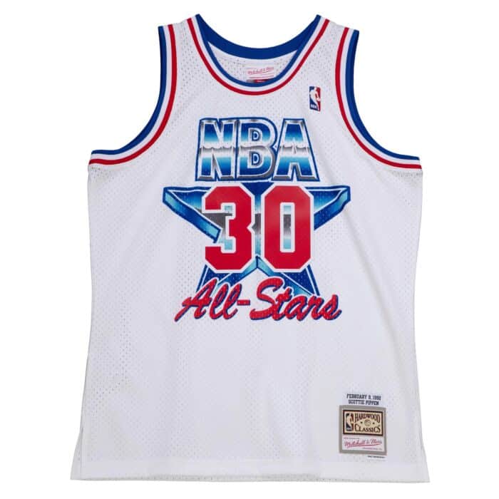 Men's Scottie Pippen Eastern Conference All-Star Chicago Bulls Mitchell & Ness Hardwood Classics White 1992 Swingman Jersey - Sports Wear Jersey - PersonalJerseys