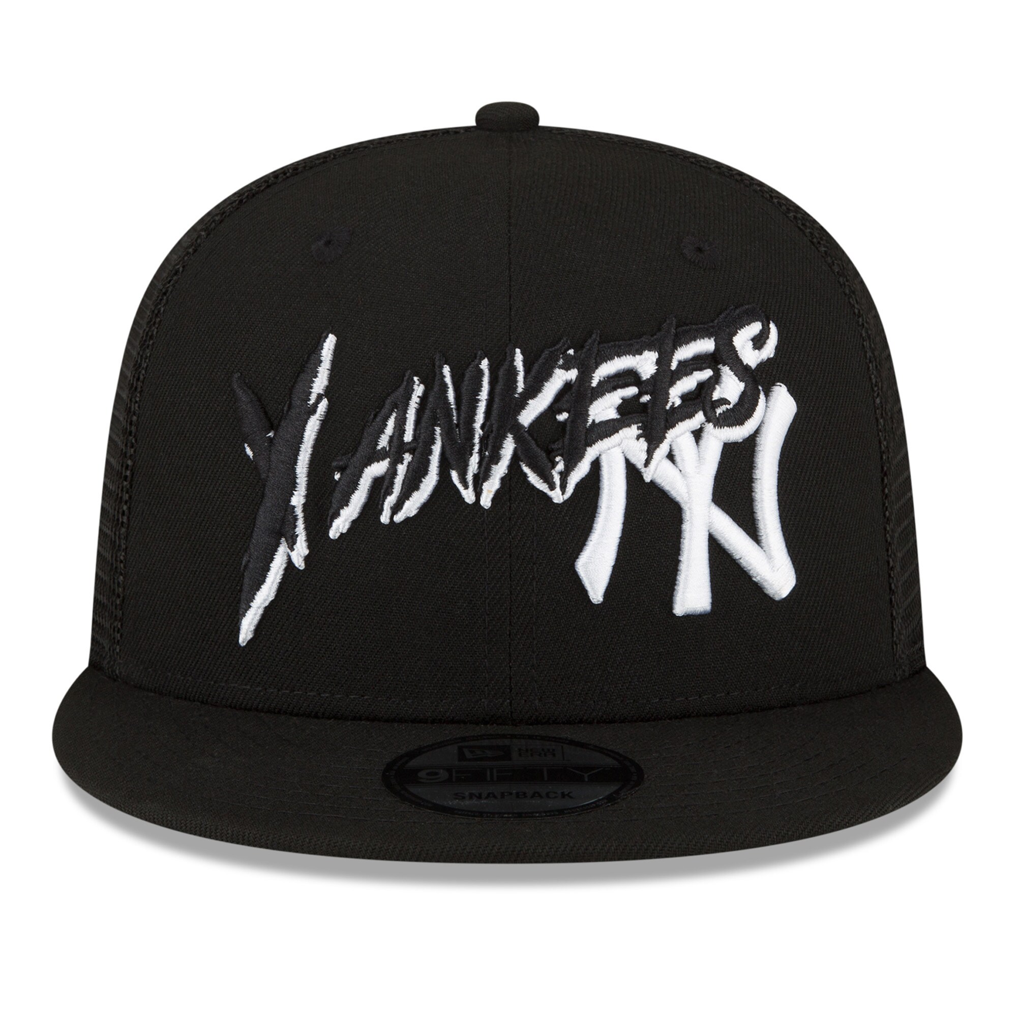 New York Yankees New Era Street Trucker 9FIFTY Snapback Hat - Black - PersonalJerseys