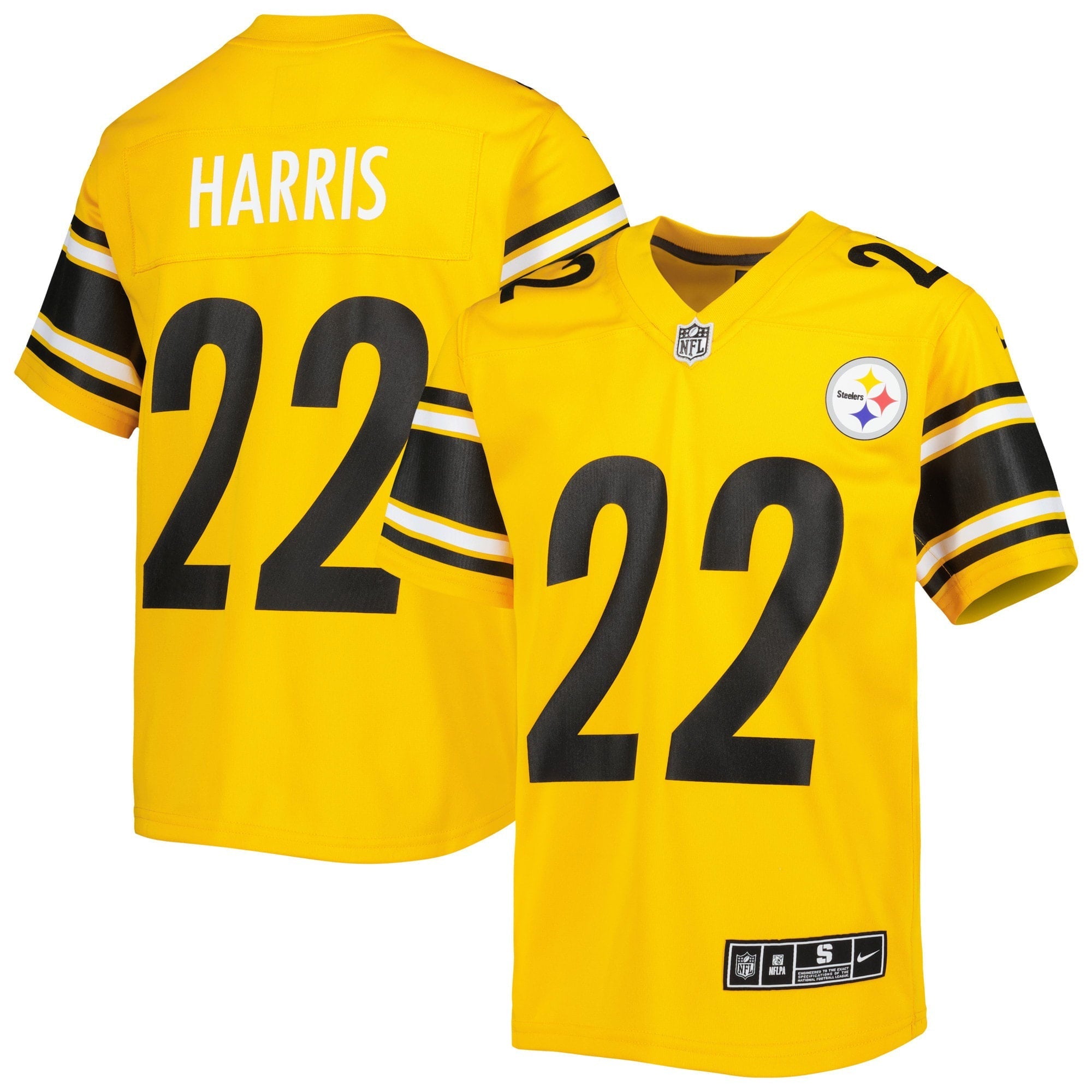 Youth Nike Najee Harris Gold Pittsburgh Steelers Inverted Game Jersey - PersonalJerseys