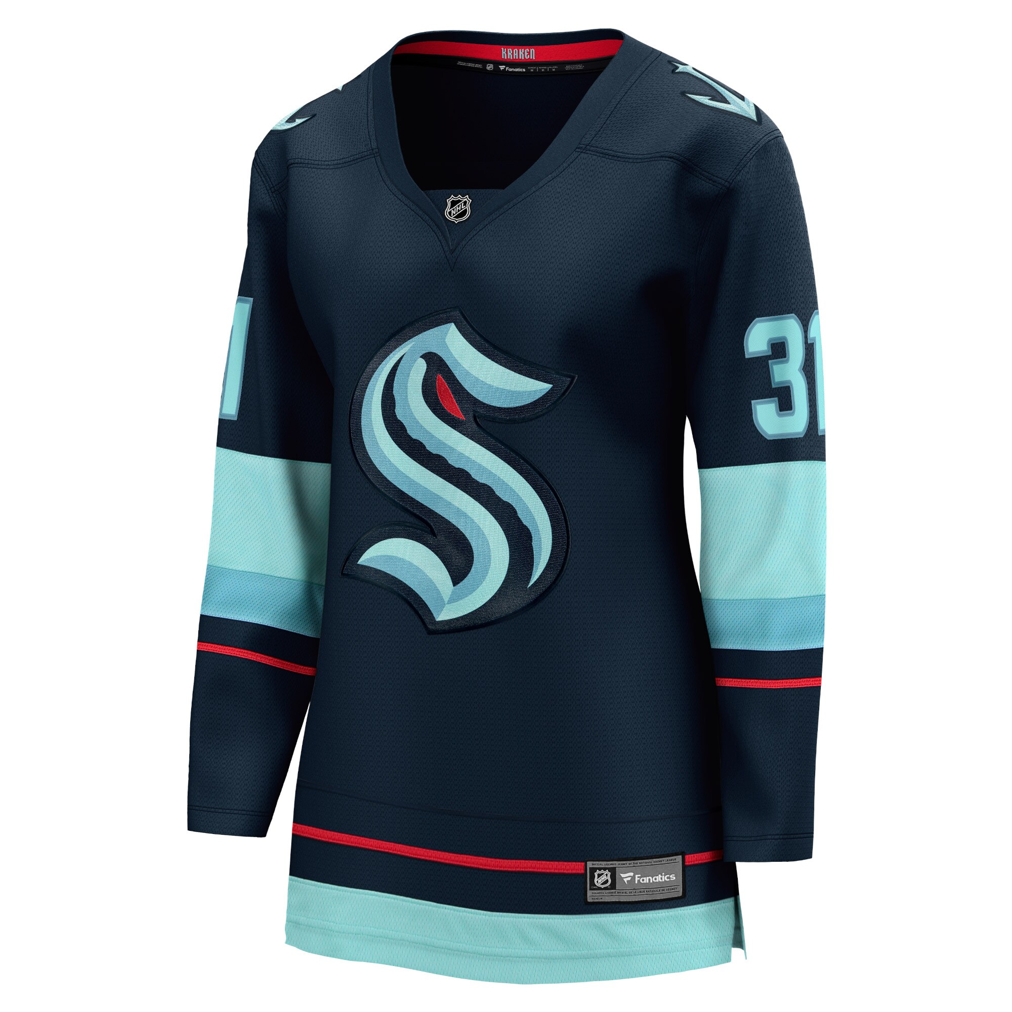 Philipp Grubauer Seattle Kraken Fanatics Branded Women's Home Premier Breakaway Player Jersey - Deep Sea Blue - PersonalJerseys