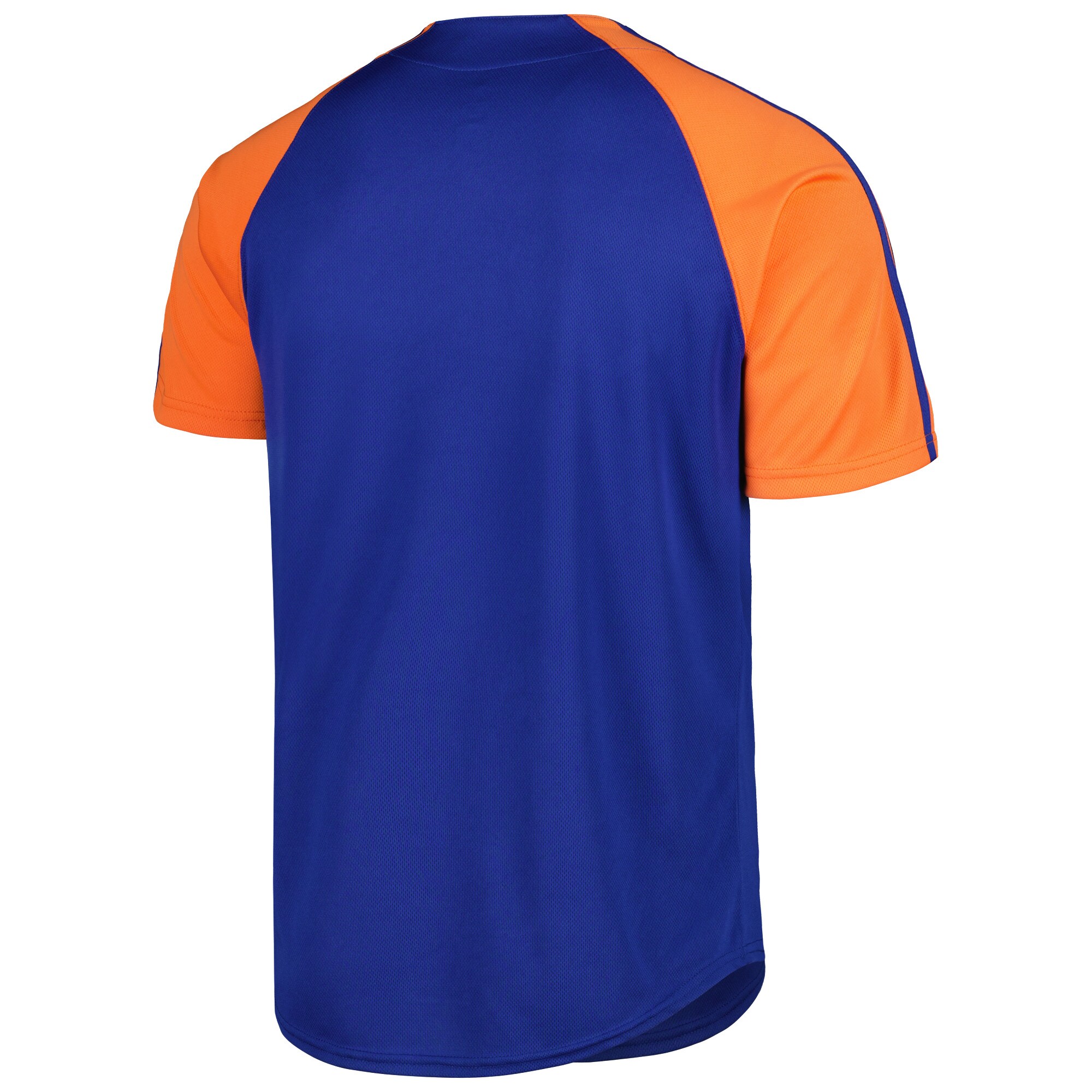 New York Mets Stitches Button-Down Raglan Fashion Jersey - Royal - PersonalJerseys