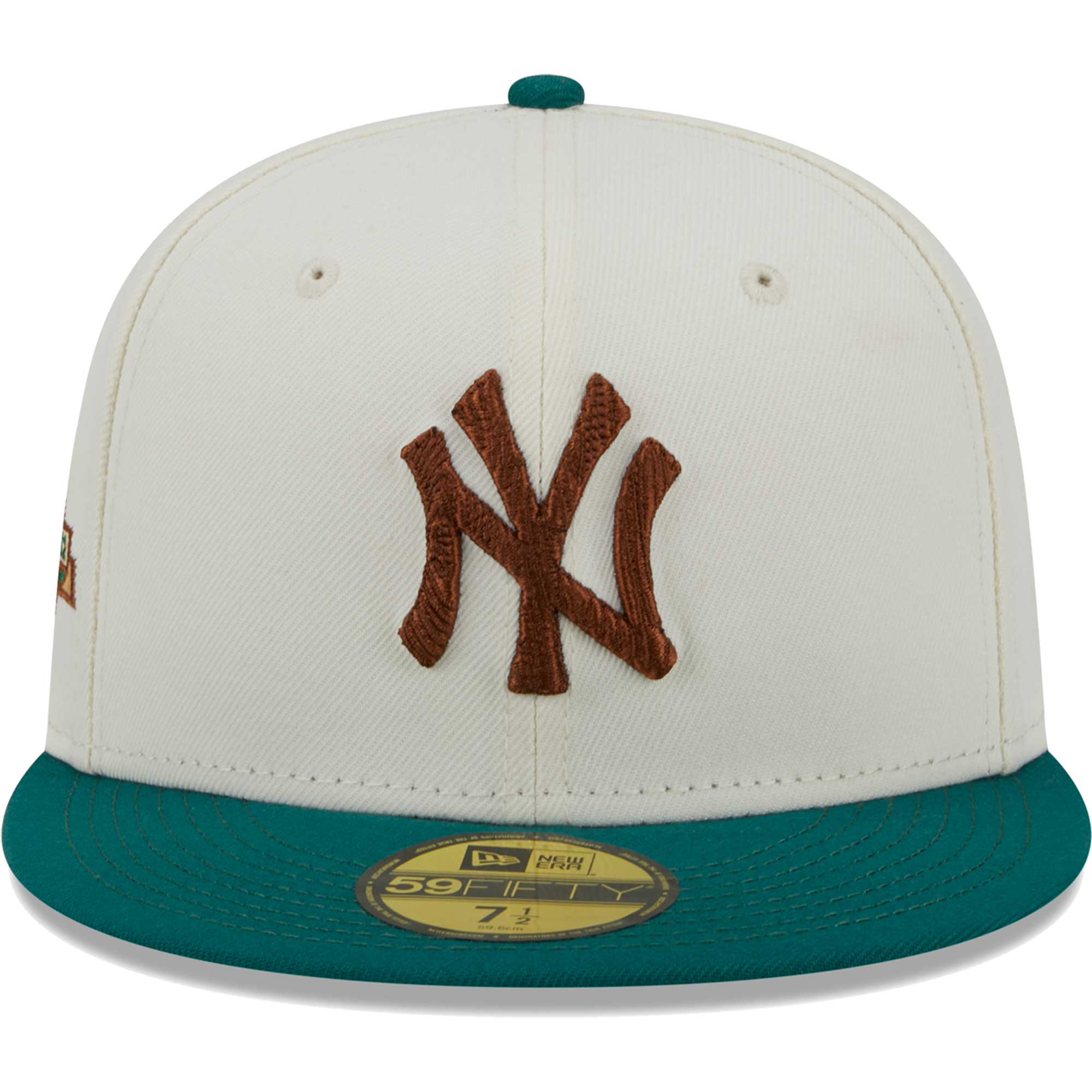 New York Yankees New Era Cooperstown Collection Camp 59FIFTY Fitted Hat - White - PersonalJerseys