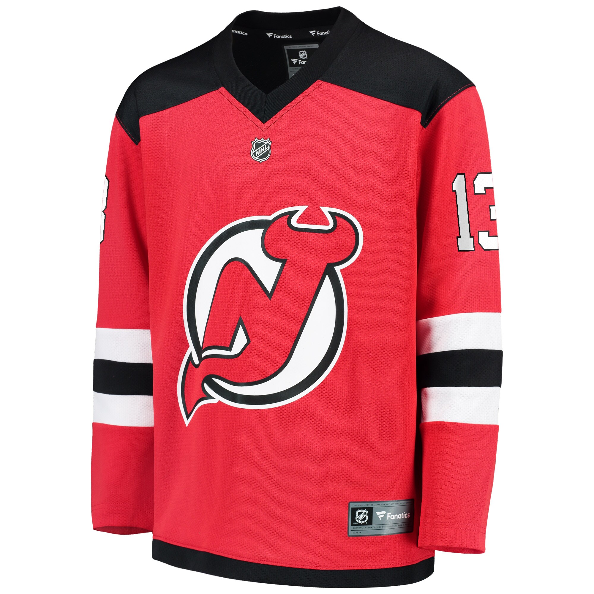 Nico Hischier New Jersey Devils Fanatics Branded Youth Replica Player Jersey - Red - PersonalJerseys
