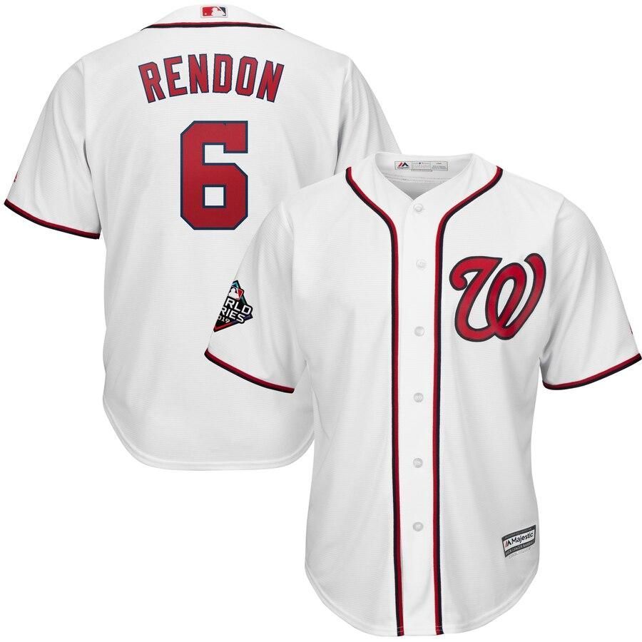 Anthony Rendon Washington Nationals Majestic 2019 World Series Bound Official Cool Base Player Jersey - White - Friend Lounge Store - Shop for All Things Jerseys Sports - PersonalJerseys