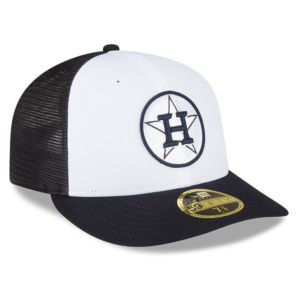 Houston Astros New Era 2023 On-Field Batting Practice Low Profile 59FIFTY Fitted Hat - White/Navy - PersonalJerseys