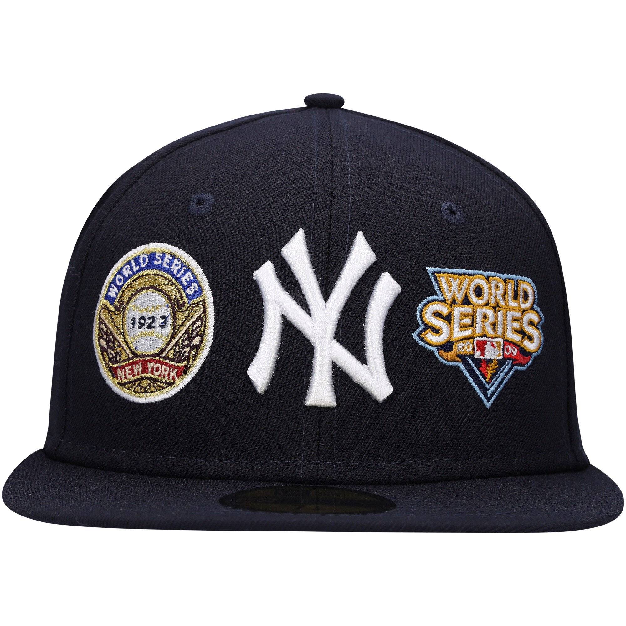 New York Yankees New Era Historic World Series Champions 59FIFTY Fitted Hat - Navy - PersonalJerseys