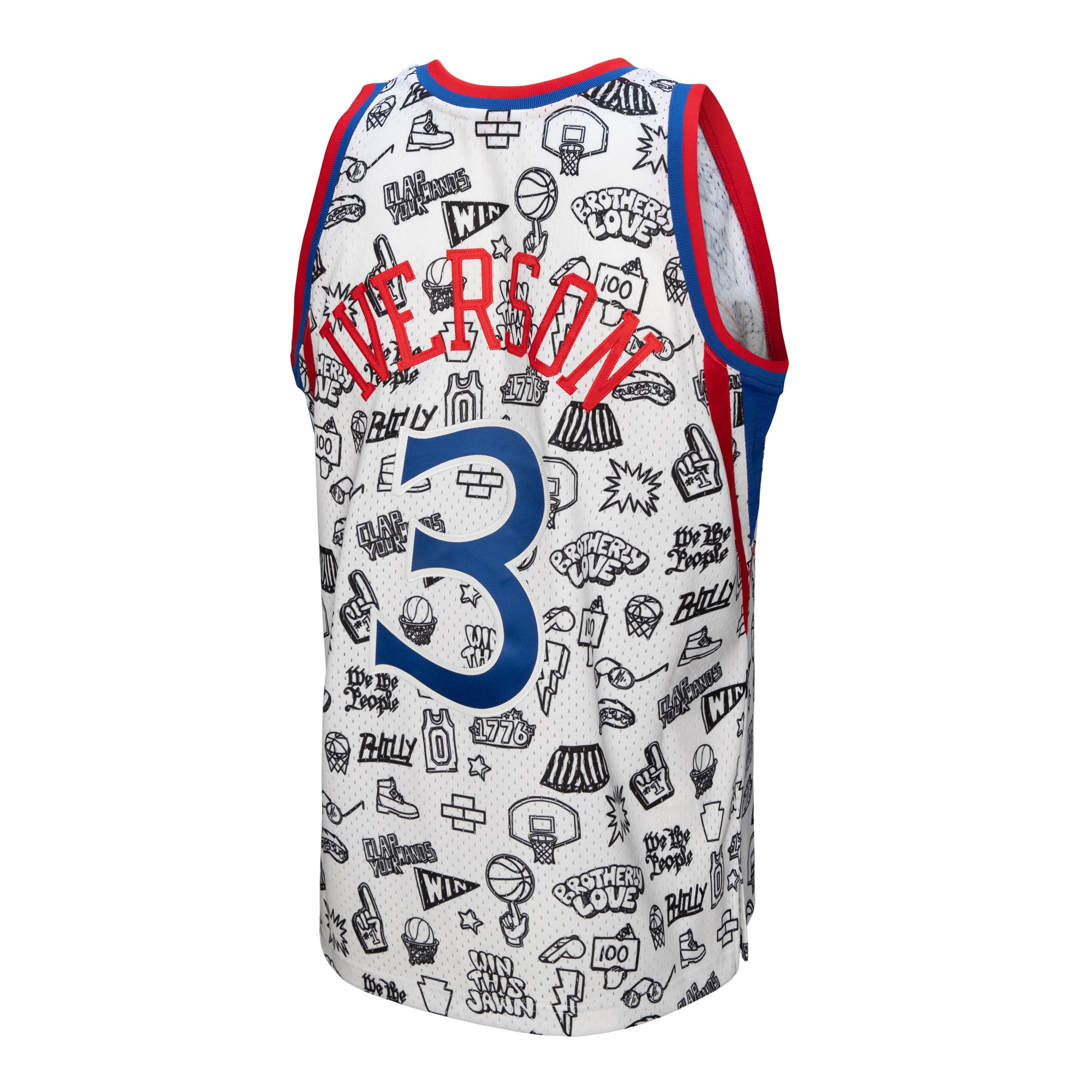 Allen Iverson Philadelphia 76ers Mitchell & Ness 1996/97 Swingman Jersey - White - PersonalJerseys