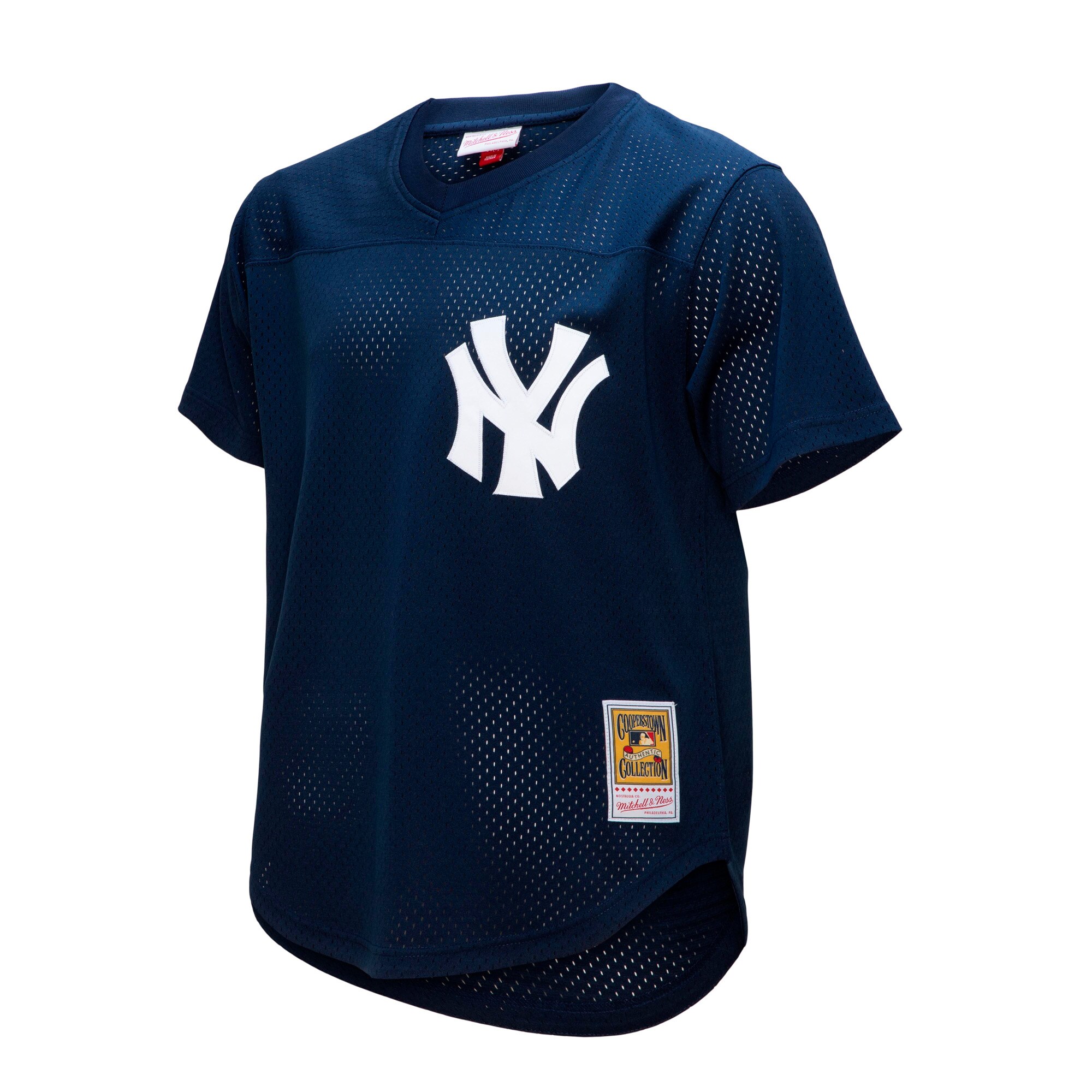 Rickey Henderson New York Yankees Mitchell & Ness Cooperstown Collection Mesh Batting Practice Button-Up Jersey - Navy - PersonalJerseys