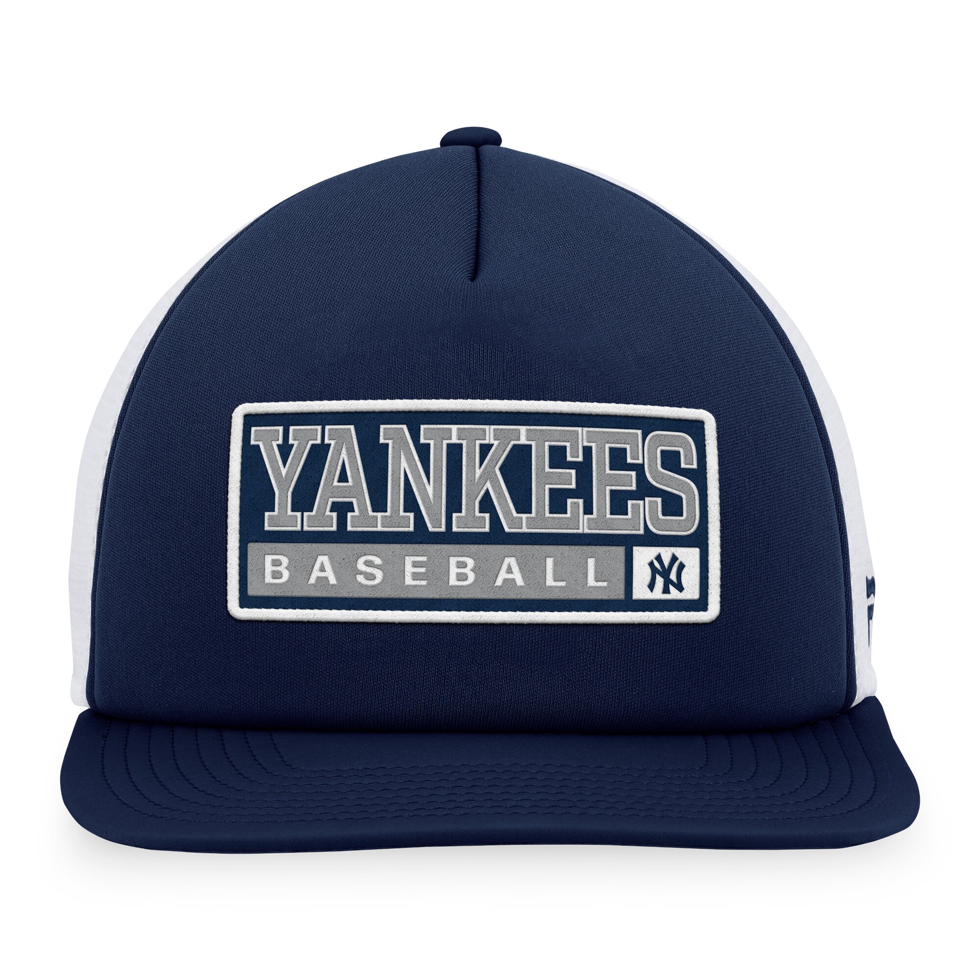 New York Yankees Majestic Foam Trucker Snapback Hat - Navy/White - PersonalJerseys