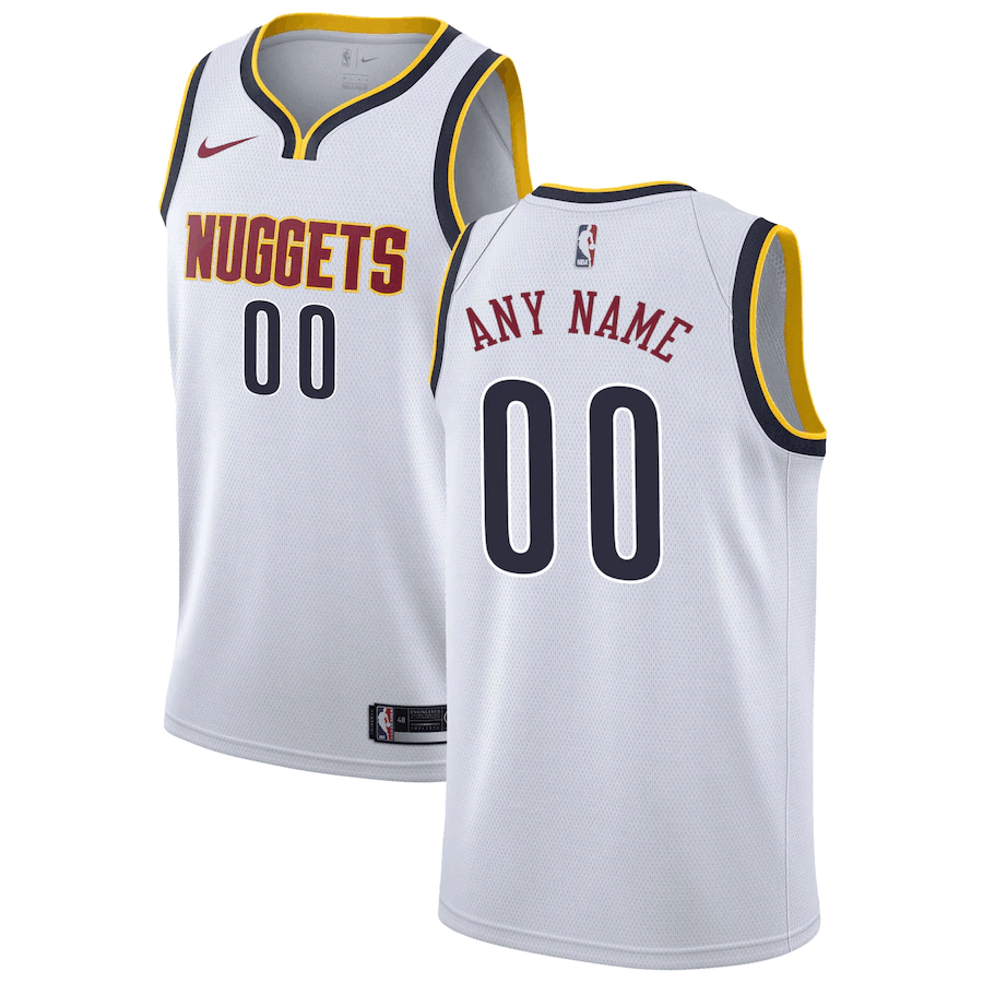 Denver Nuggets Swingman Custom Jersey - Association Edition - White - Friend Lounge Store - Shop for All Things Jerseys Sports - PersonalJerseys