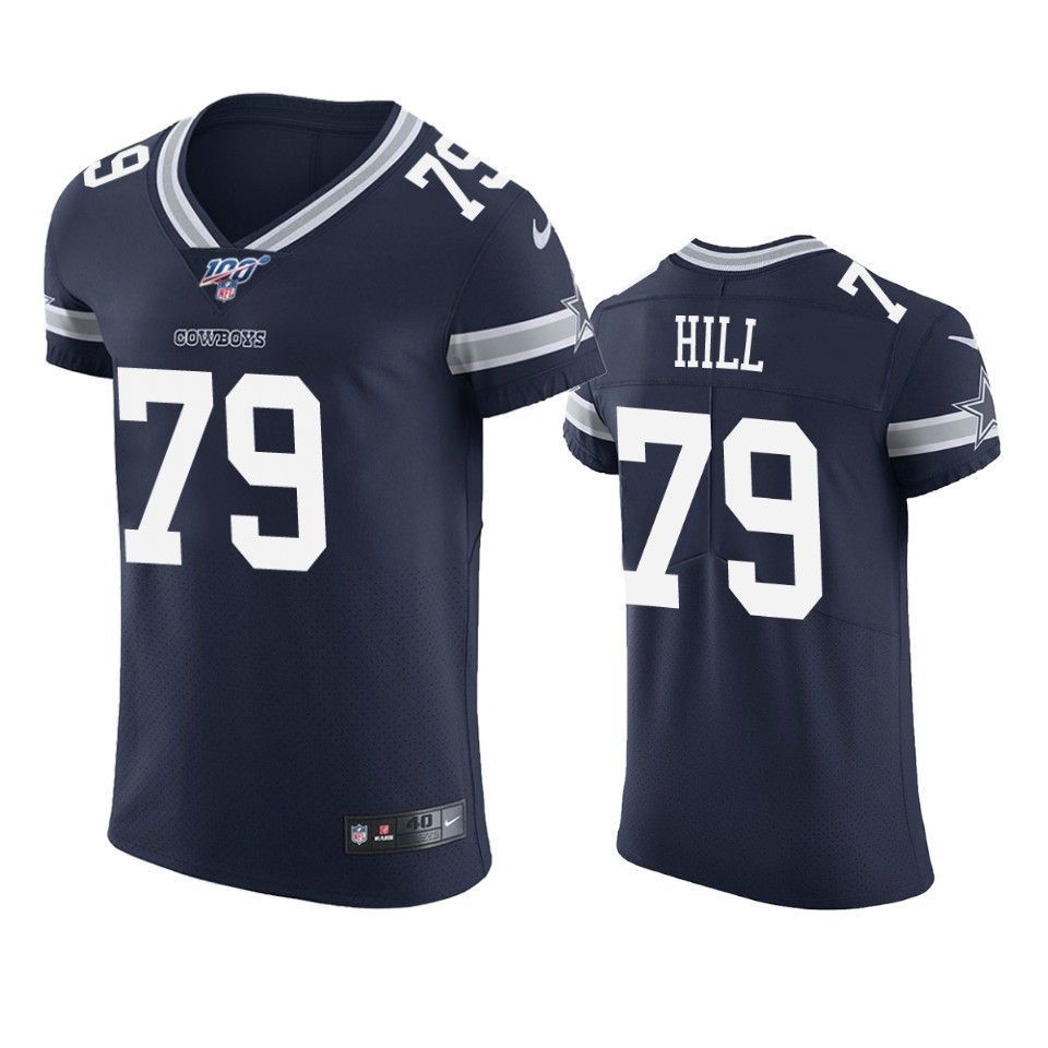 Dallas Cowboys Trysten Hill Navy 100th Season Vapor Elite Jersey - Friend Lounge Store - Shop for All Things Jerseys Sports - PersonalJerseys