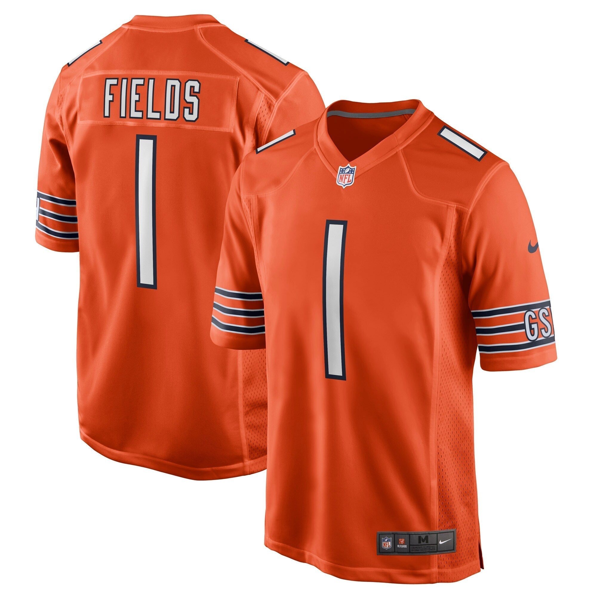 Justin Fields Chicago Bears Nike Orange Alternate Game Replica Jersey - PersonalJerseys