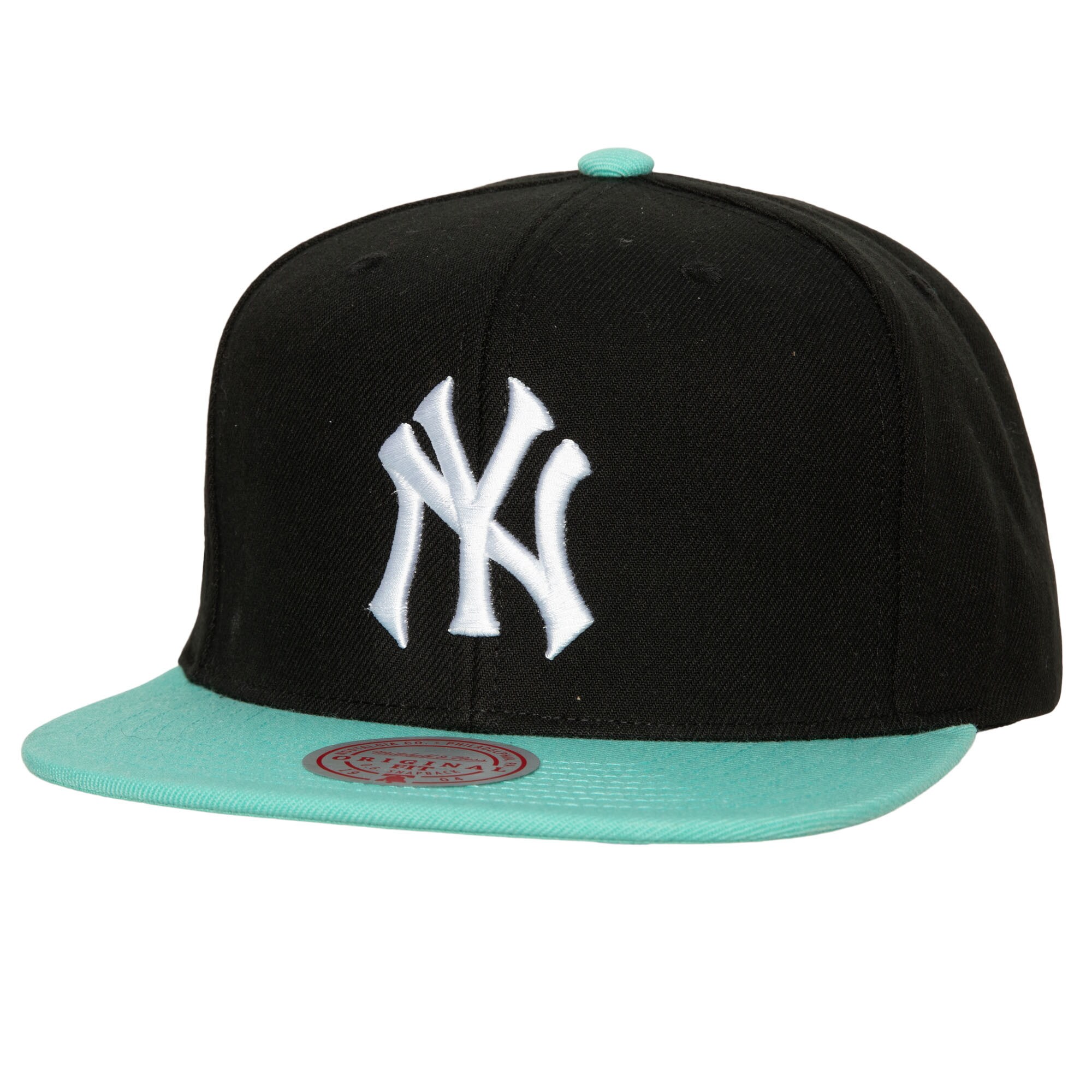 New York Yankees Mitchell & Ness Hometown Snapback Hat - Black/Teal - PersonalJerseys