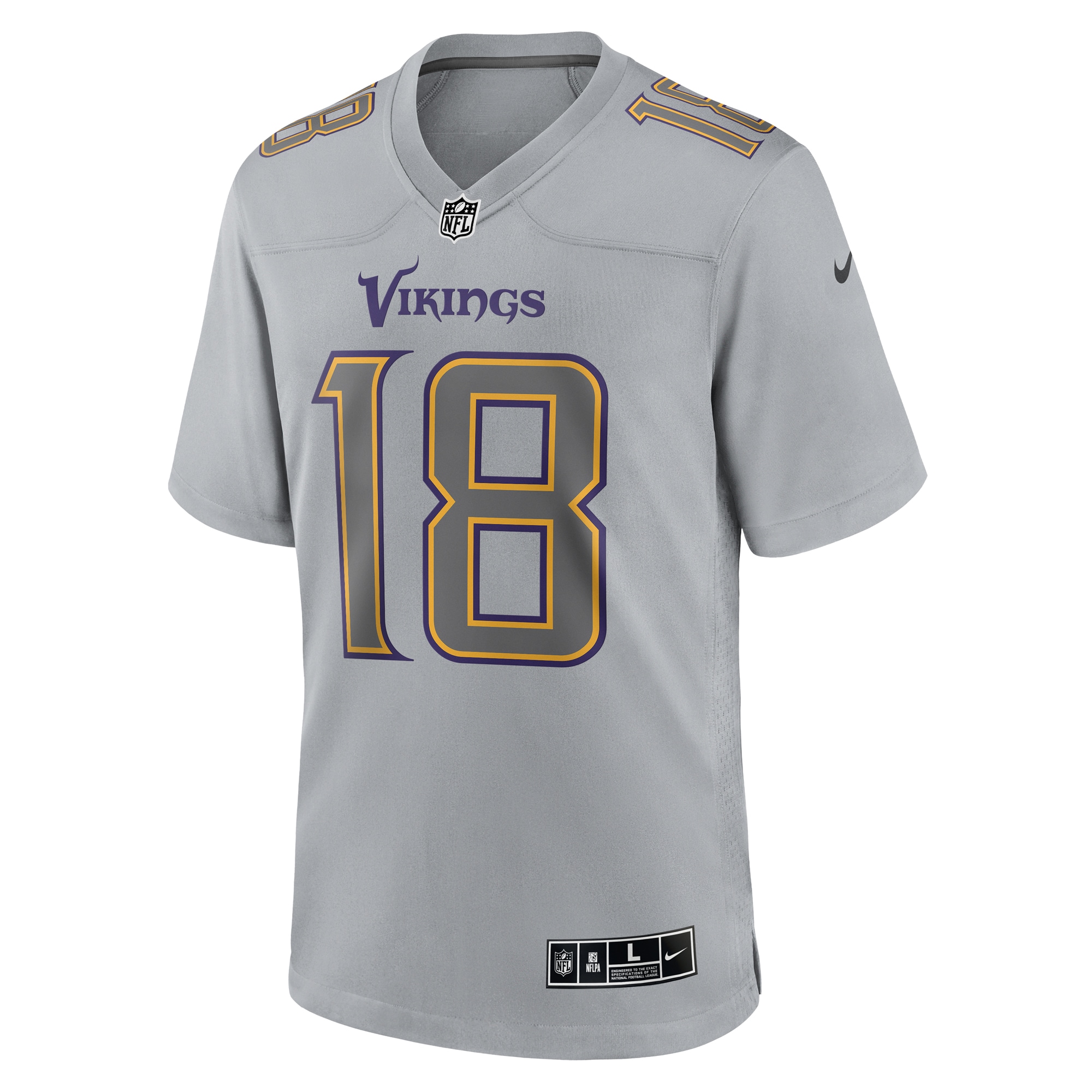 Justin Jefferson Minnesota Vikings Nike Atmosphere Fashion Game Jersey - Gray - PersonalJerseys