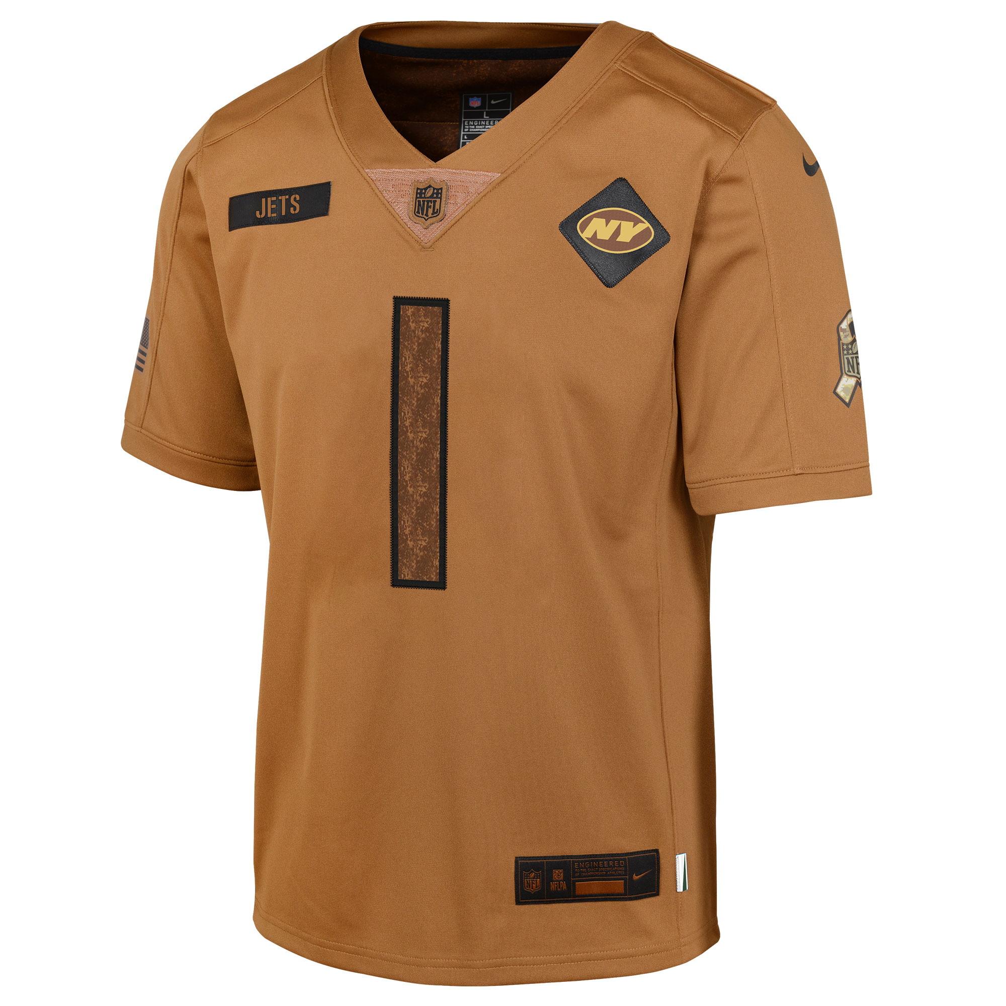 Ahmad Sauce Gardner New York Jets Nike Youth 2023 Salute To Service Limited Jersey - Brown - PersonalJerseys