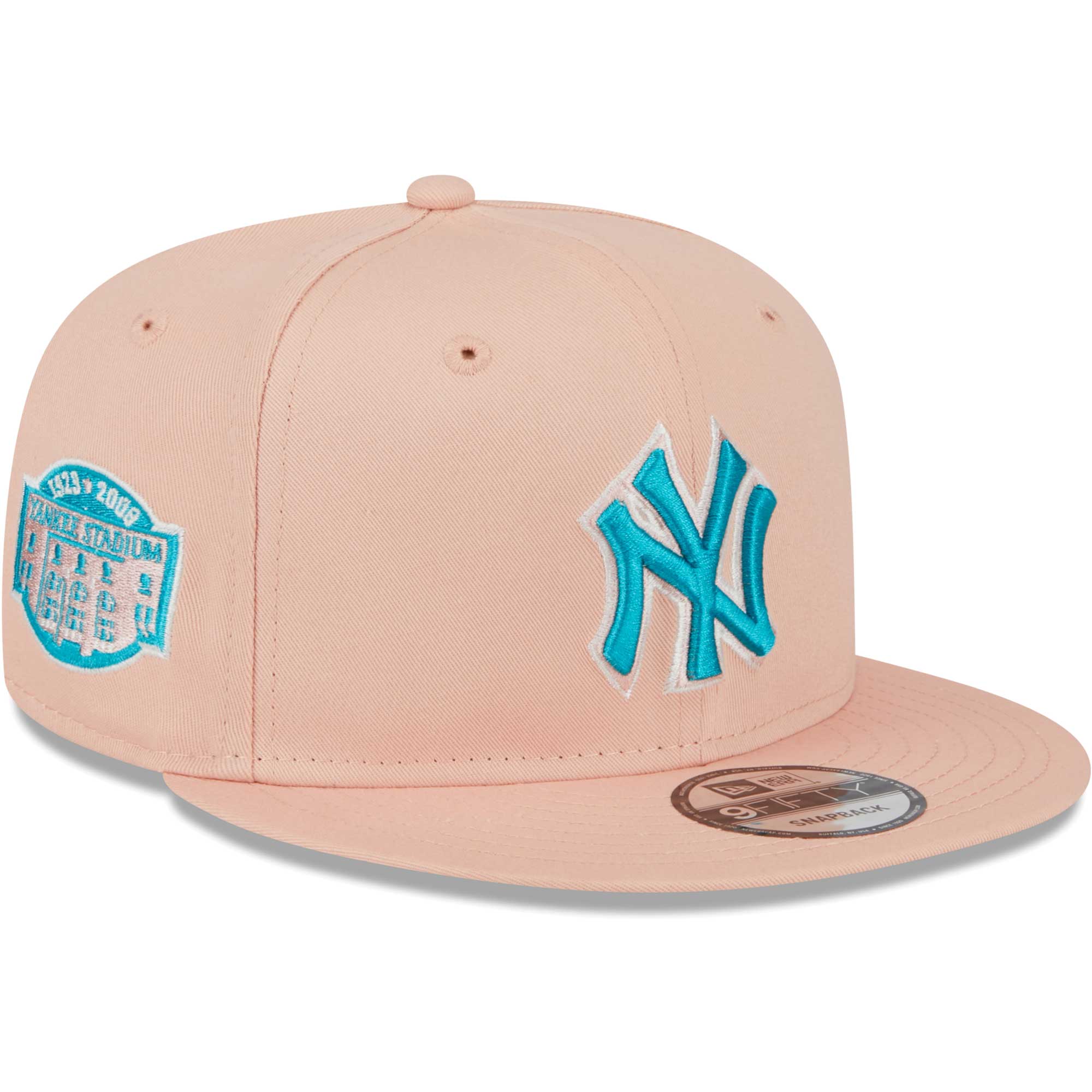 New York Yankees New Era  Sky Aqua Undervisor 9FIFTY Snapback Hat - Pink - PersonalJerseys