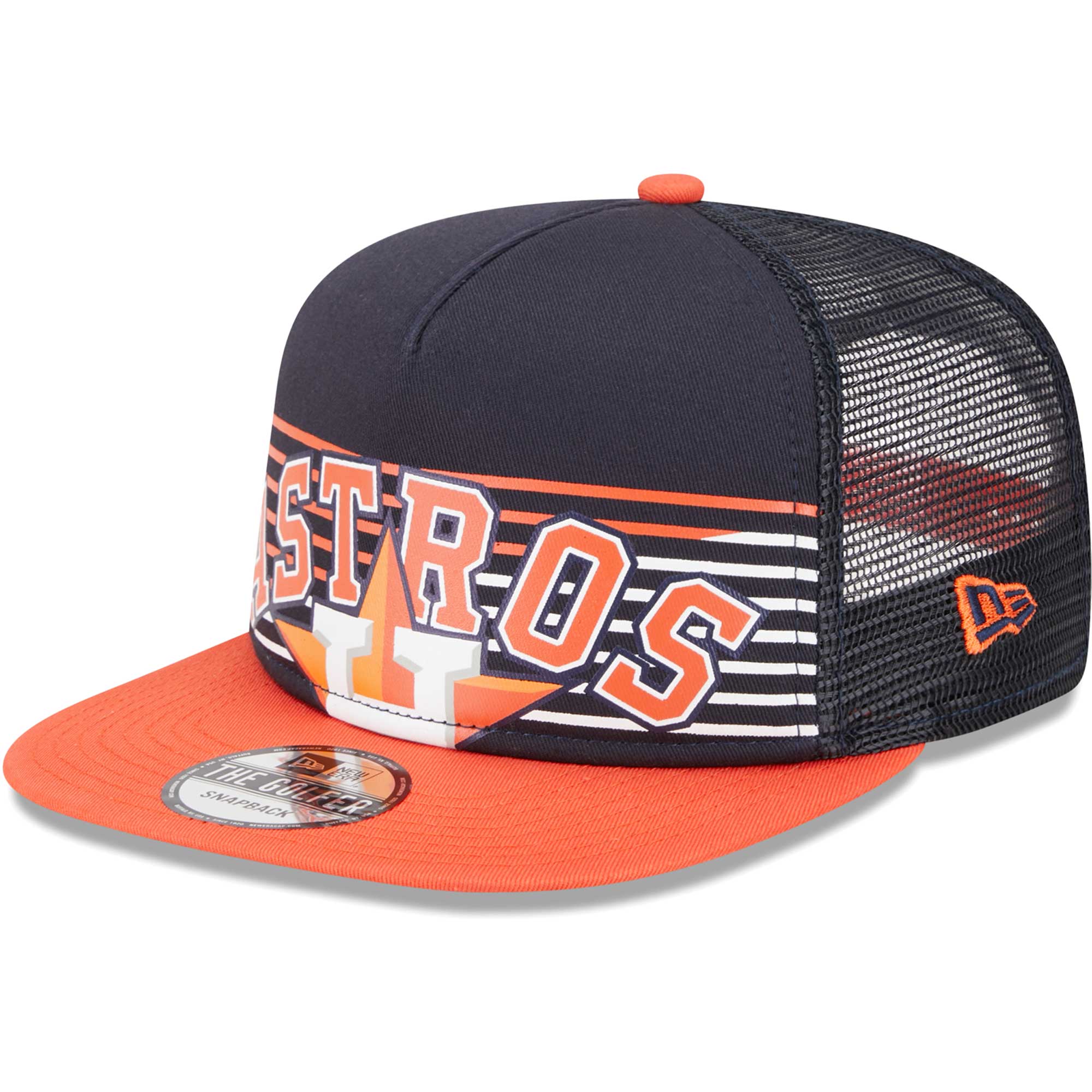 Houston Astros New Era Speed Golfer Trucker Snapback Hat - Navy - PersonalJerseys
