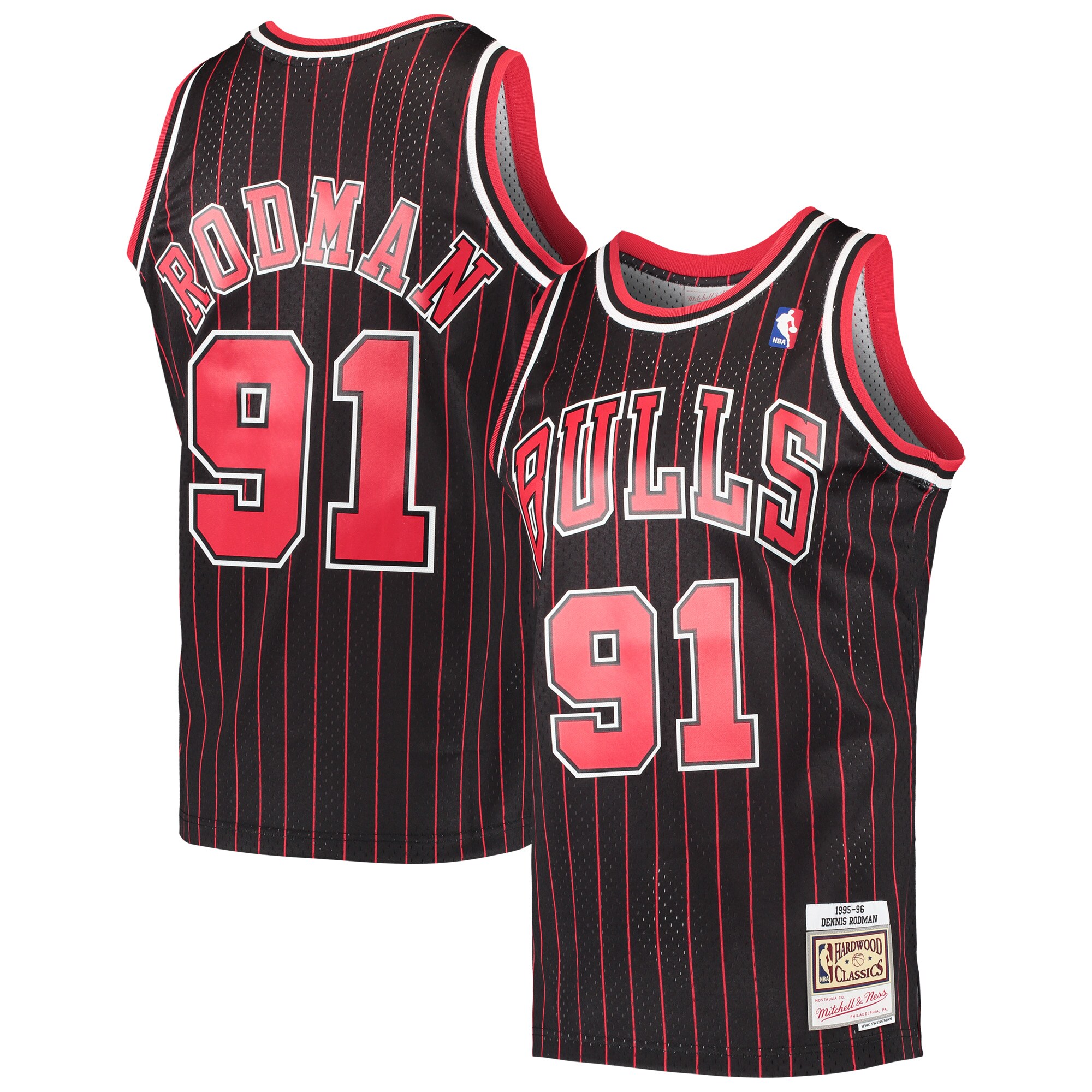 Dennis Rodman Chicago Bulls Mitchell &Ness Hardwood Classics Swingman Jersey - Black - PersonalJerseys