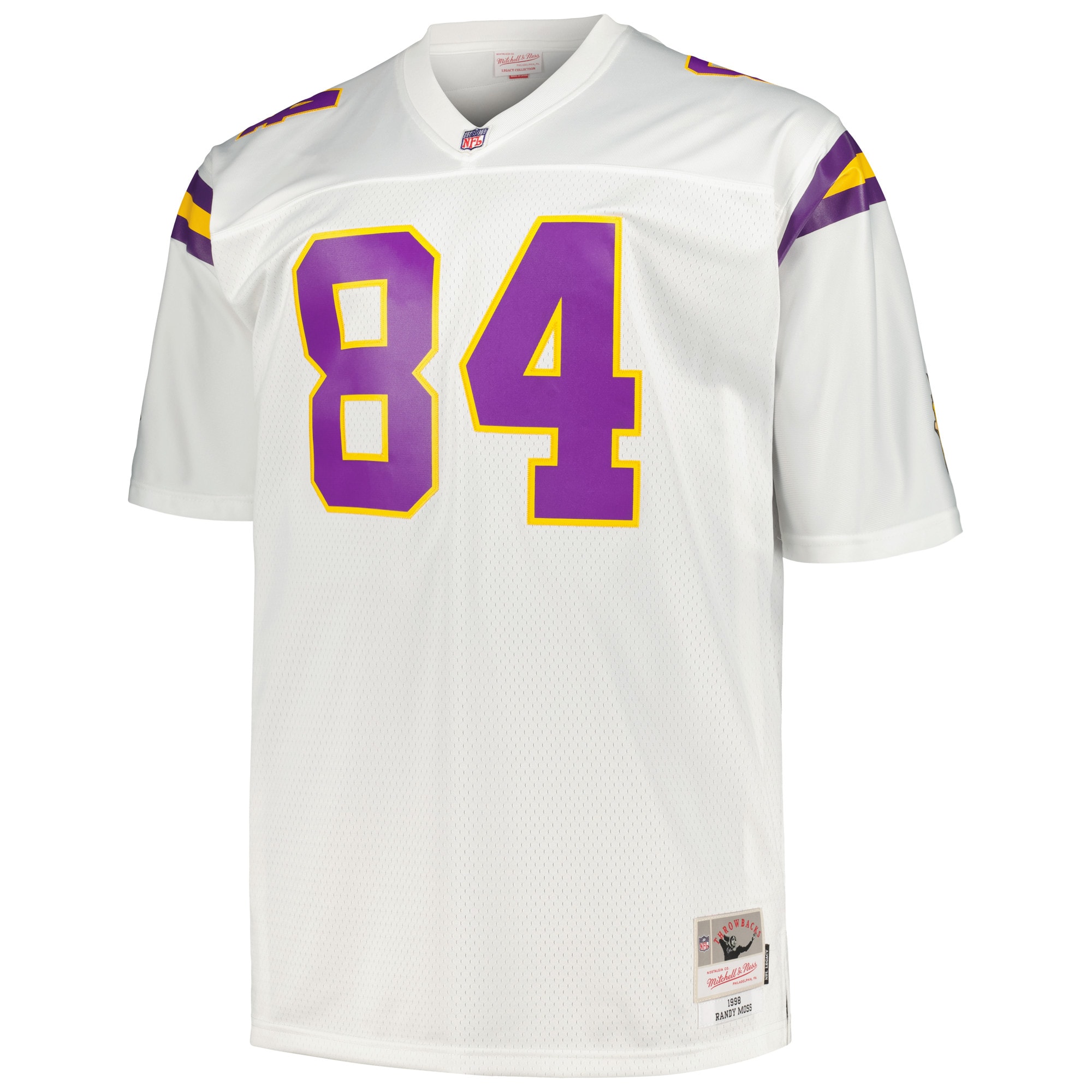 Randy Moss Minnesota Vikings Mitchell & Ness Big & Tall 1998 Legacy Retired Player Jersey - White - PersonalJerseys