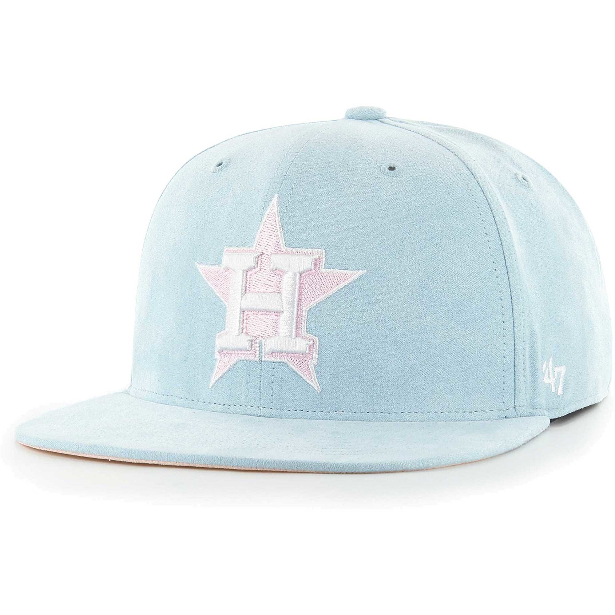 Houston Astros '47 Ultra Suede Captain Snapback Hat - Light Blue - PersonalJerseys