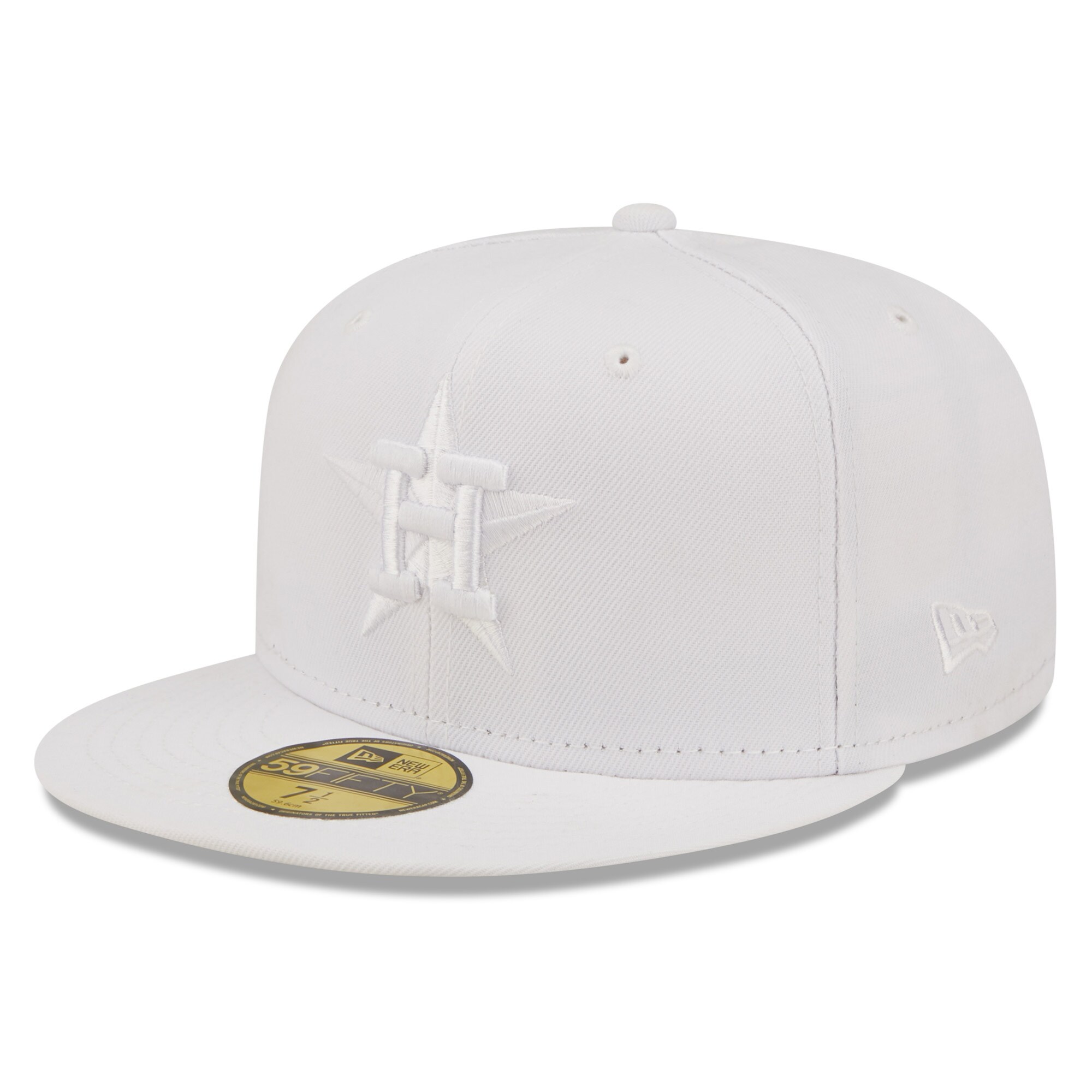 Houston Astros New Era White on White 59FIFTY Fitted Hat - PersonalJerseys