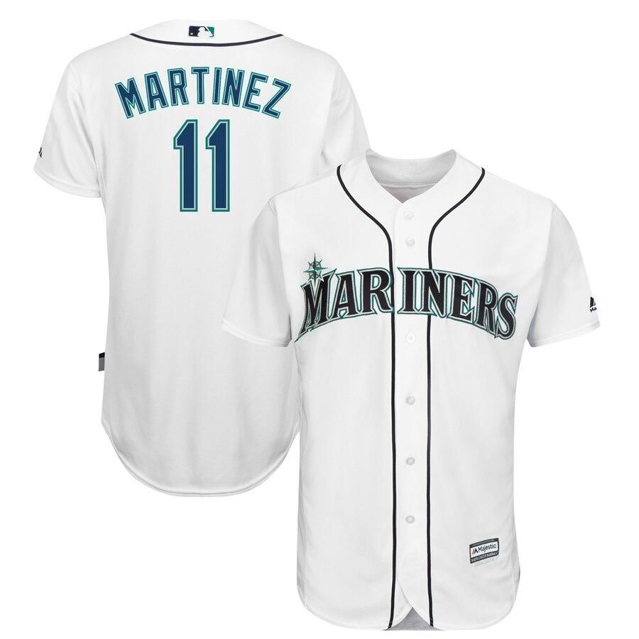 Edgar Martinez Seattle Mariners Majestic Official Cool Base Player Jersey - White - Friend Lounge Store - Shop for All Things Jerseys Sports - PersonalJerseys