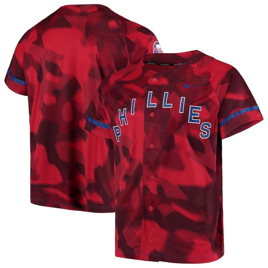 Philadelphia Phillies Camo Jersey - Red - Friend Lounge Store - Shop for All Things Jerseys Sports - PersonalJerseys