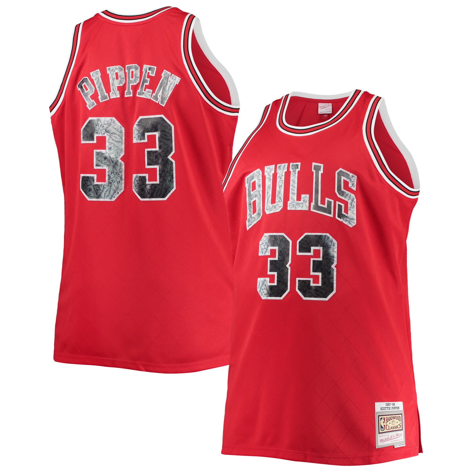 Scottie Pippen Chicago Bulls Mitchell &Ness Big &Tall 1997-98 NBA 75th Anniversary Diamond Swingman Jersey - Red - PersonalJerseys