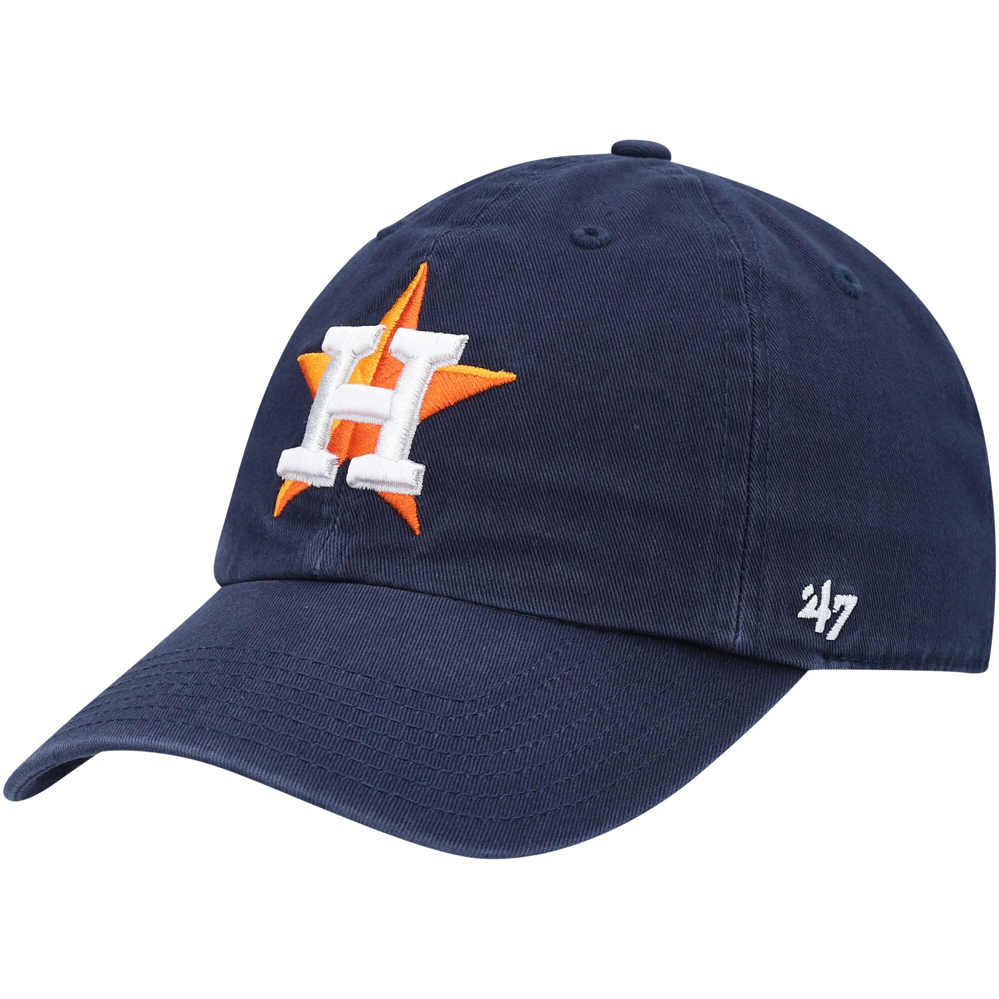 Houston Astros '47 Youth Team Logo Clean Up Adjustable Hat - Navy - PersonalJerseys