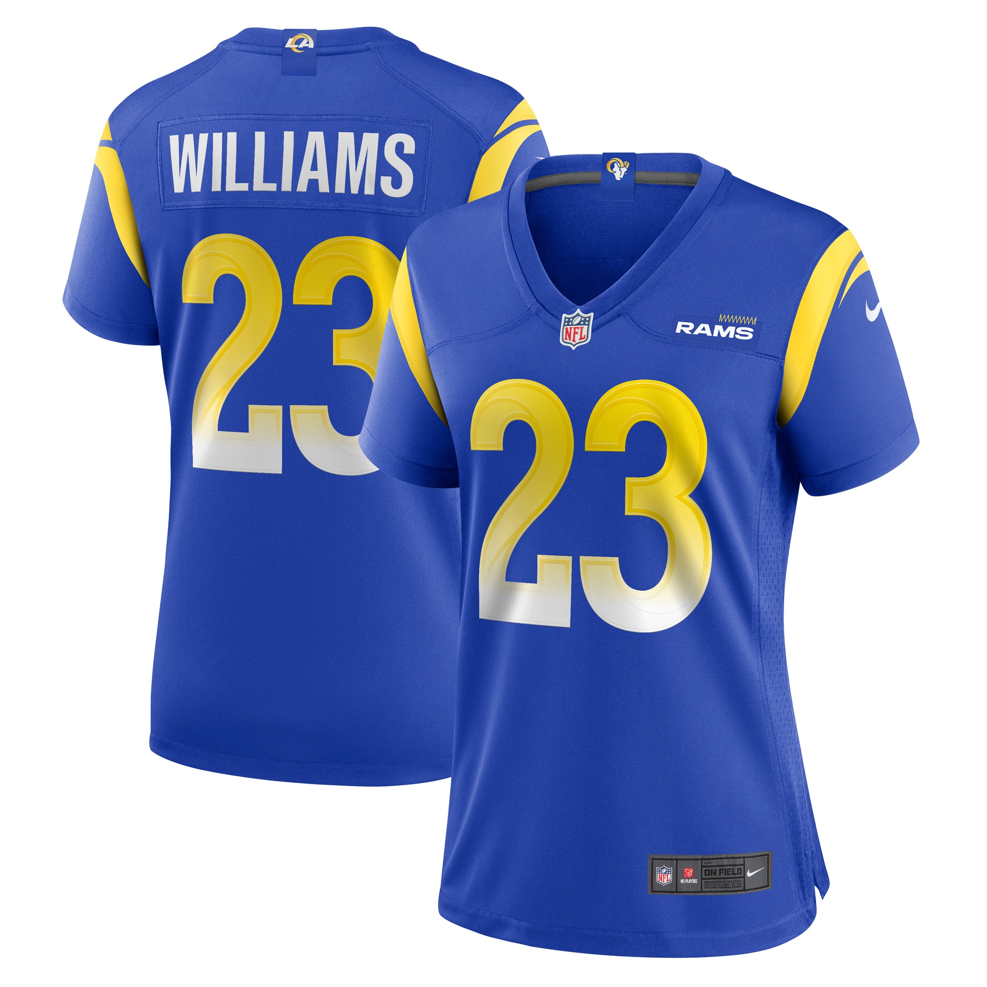 Los Angeles Rams Kyren Williams Royal Game Player Jersey for Youth Women Men - Friend Lounge Store - Shop for All Things Jerseys Sports - PersonalJerseys