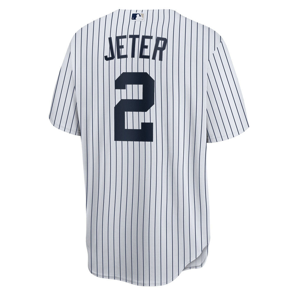 Men's New York Yankees Derek Jeter Home Player Name Jersey - White/Navy - PersonalJerseys