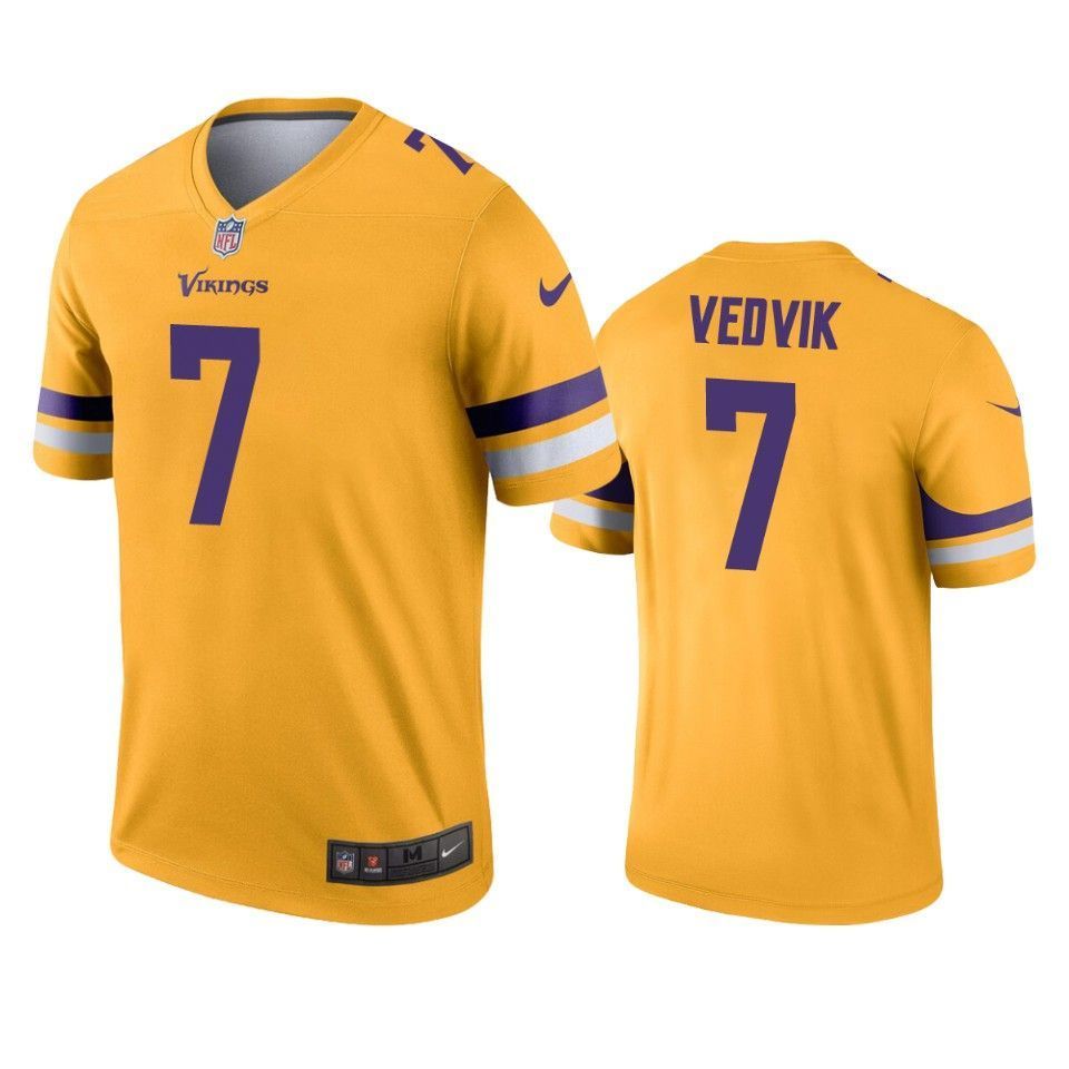 Minnesota Vikings Kaare Vedvik Gold Inverted Legend Jersey - Friend Lounge Store - Shop for All Things Jerseys Sports - PersonalJerseys